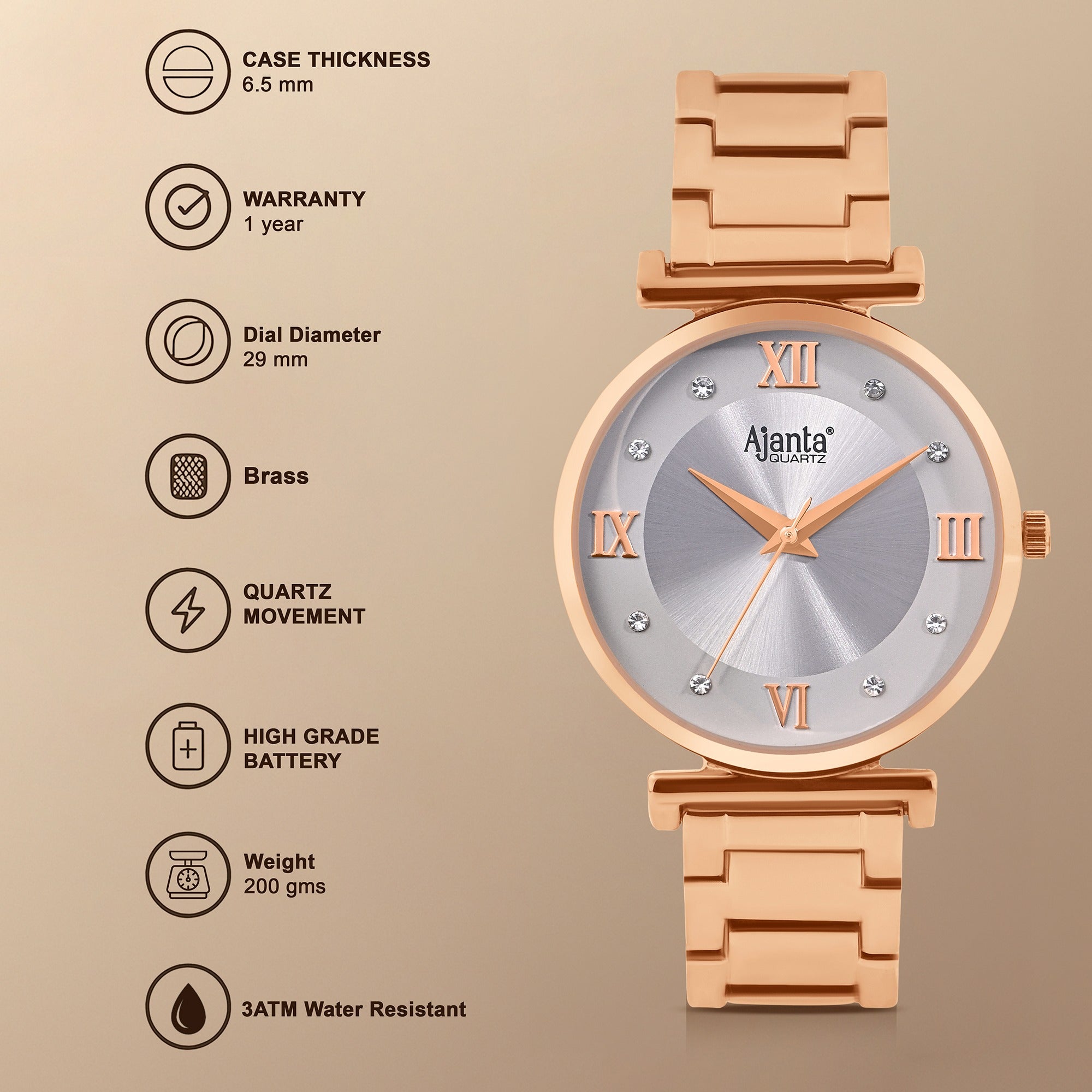 Ajanta Strap Watch | AWC119ESL/2