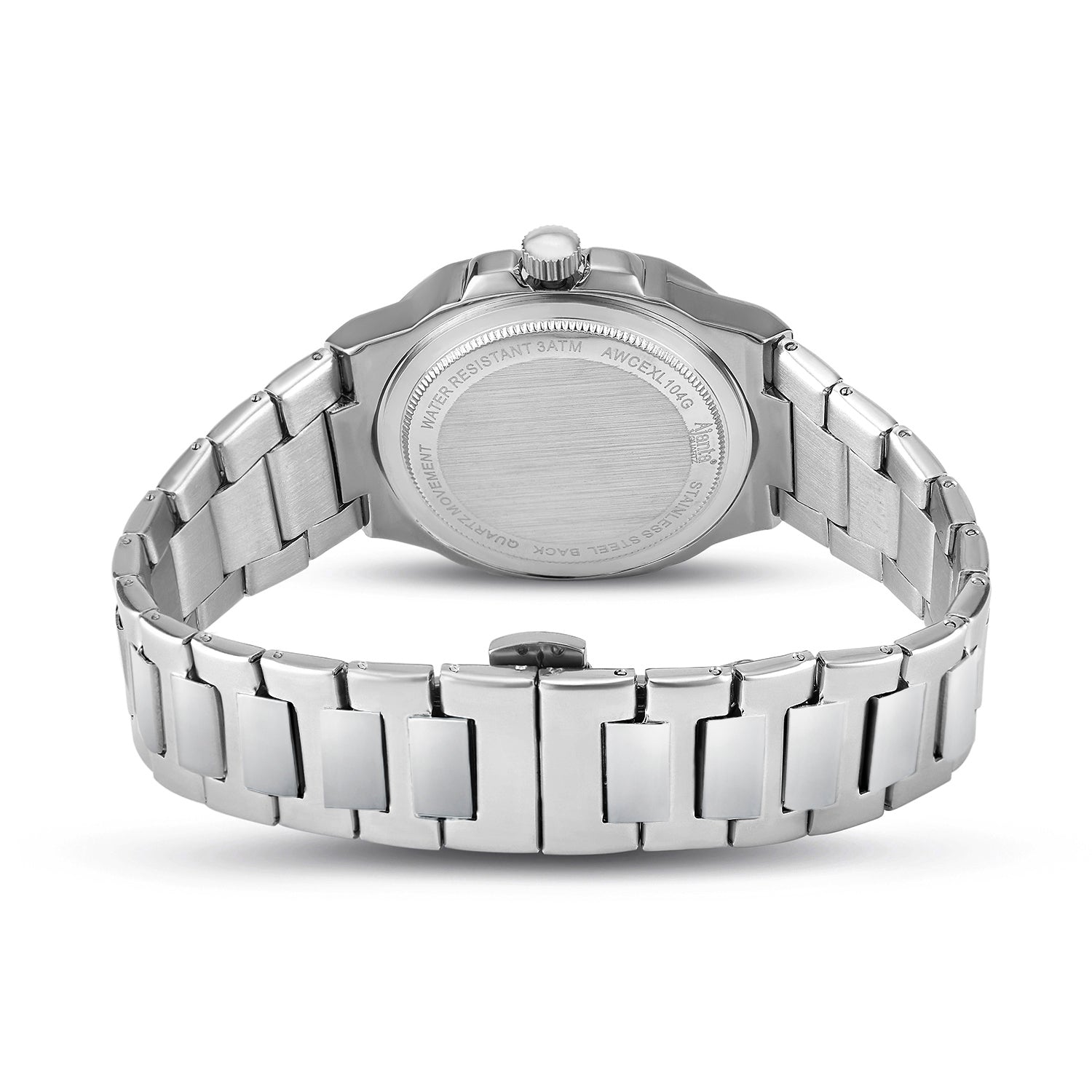 Astera Silver Black Dial Stainless Steel Date  Display Watch for Men