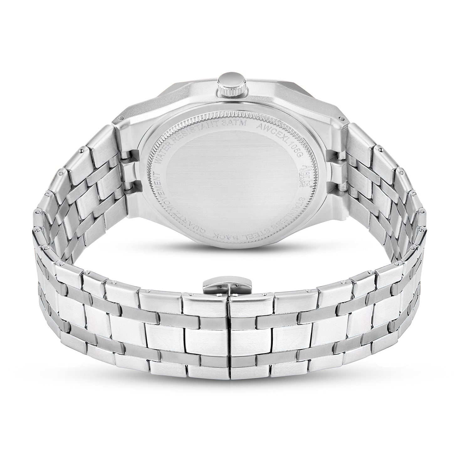 Vertex Silver Sunray Dial Stainless Steel Date Display Watch for Men