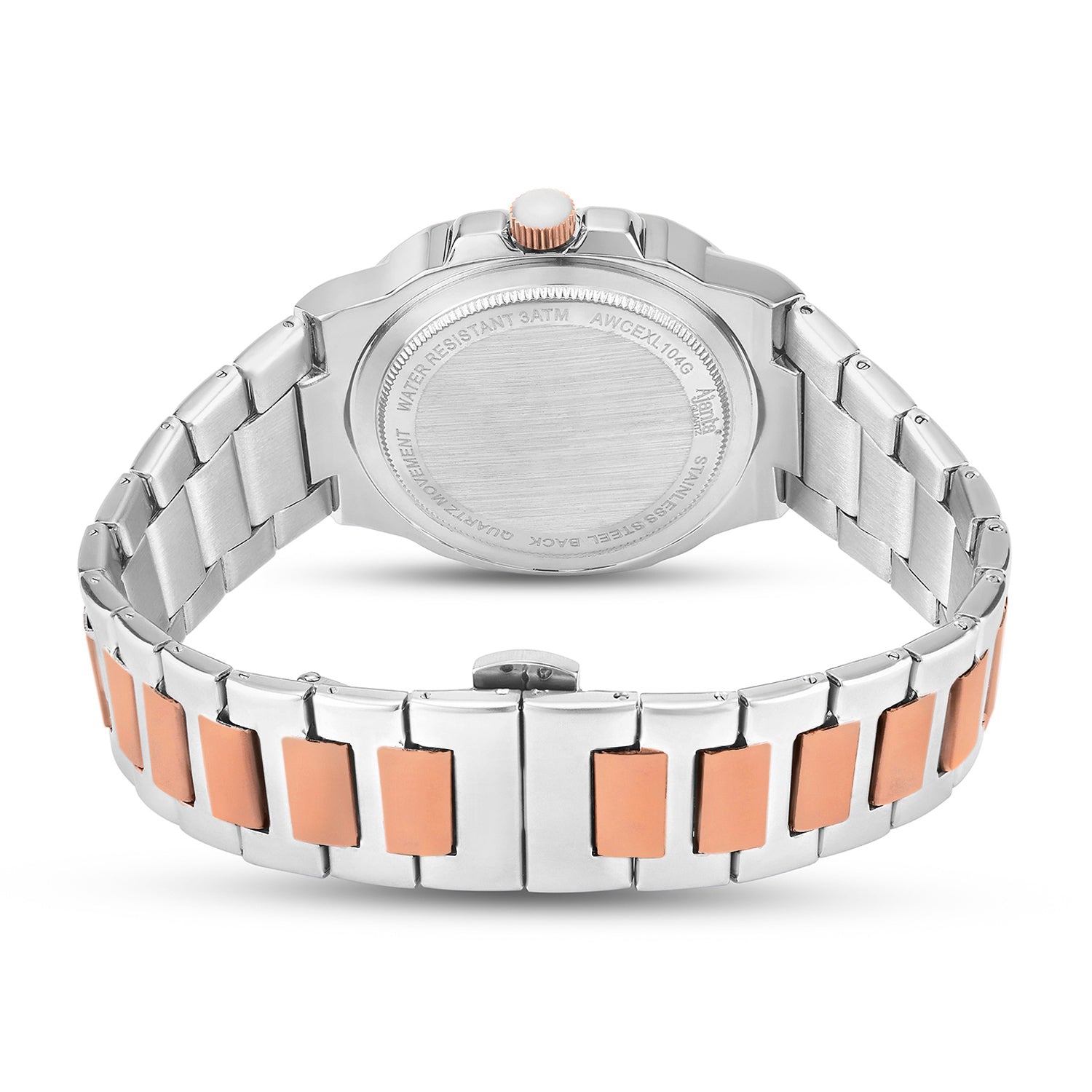 Astera Two Tone  Green Dial Stainless Steel Date Display Watch for Men