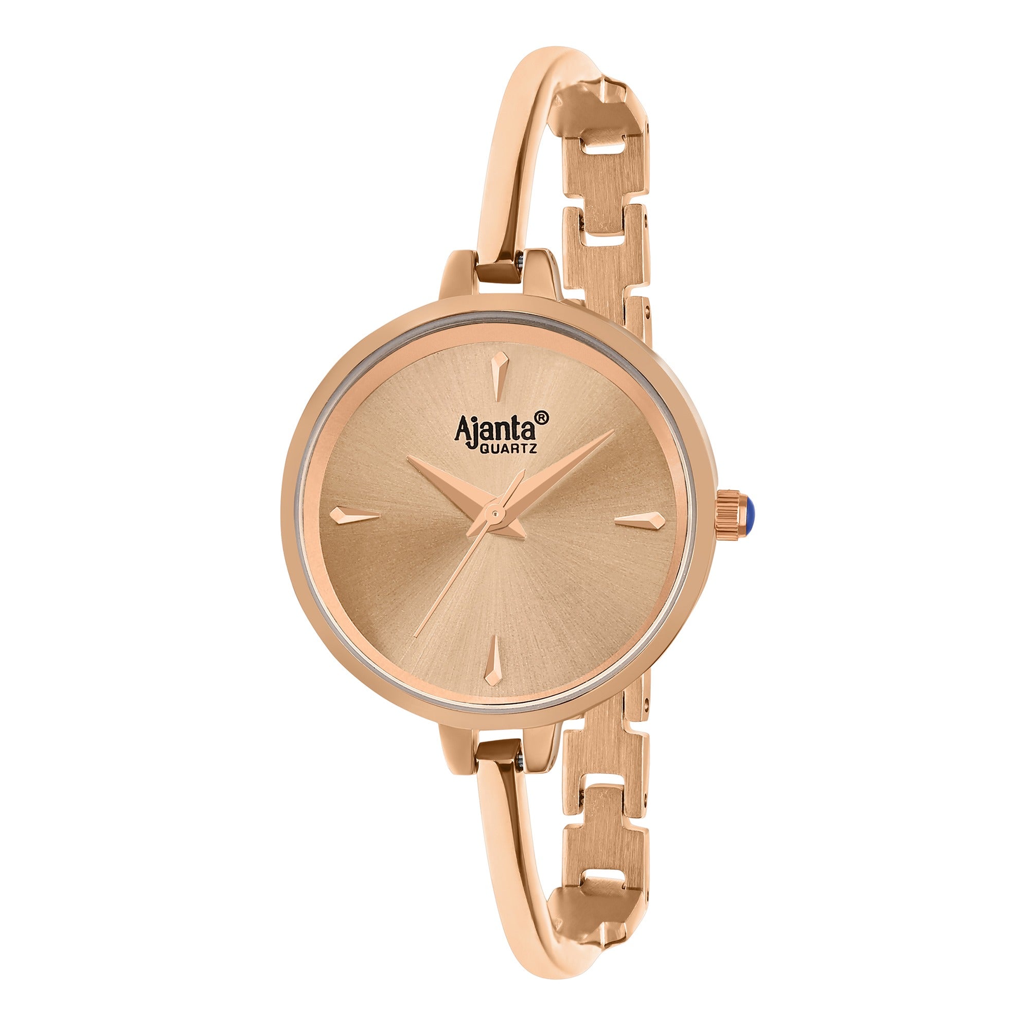 Ajanta Quartz Women's Elegant Rosegold Bangle Watch with Rosegold Dial (AWC052PMSL/5)
