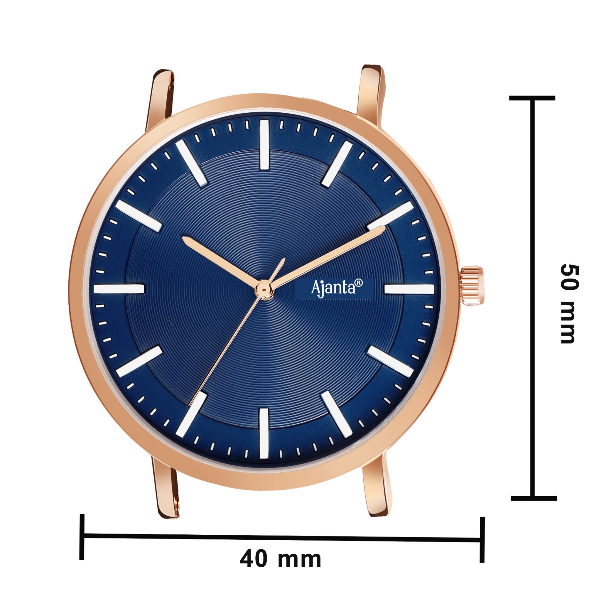 Ajanta Blue Dial Strap Watch | AWC123MSG/2