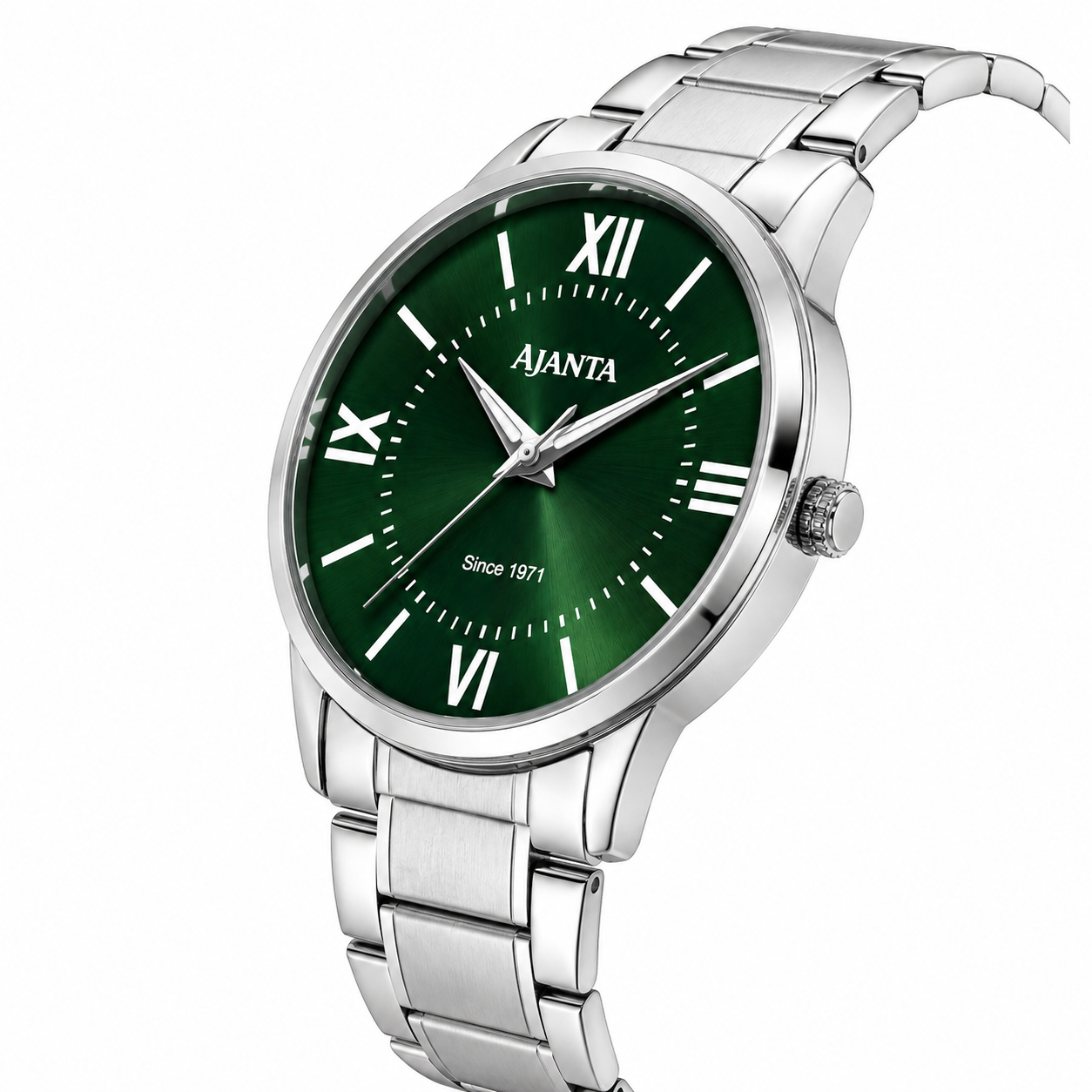 Montero Green Sunray Dial Stainless Steel Analog Watch for Men