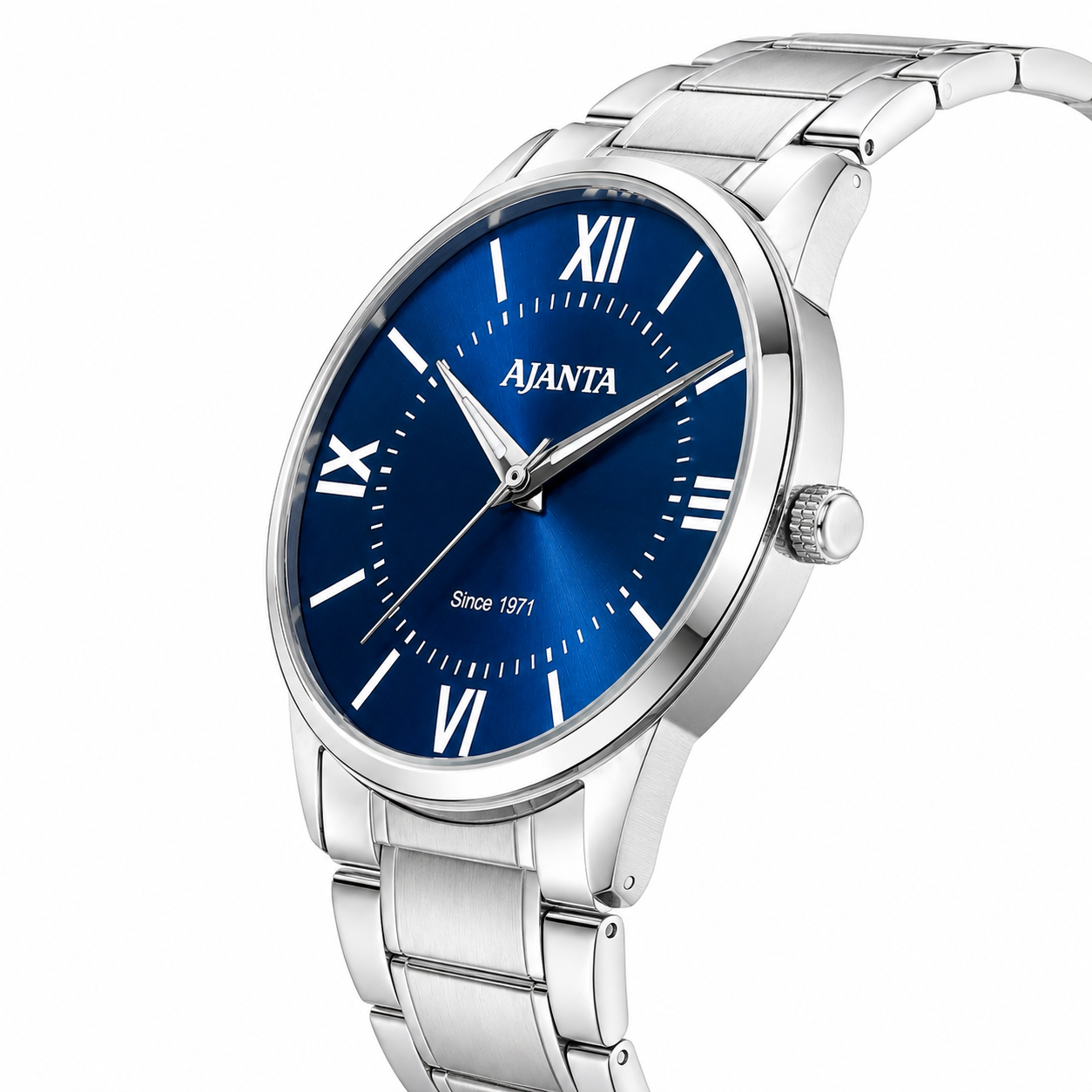 Montero Blue Sunray Dial Stainless Steel Analog Watch for Men