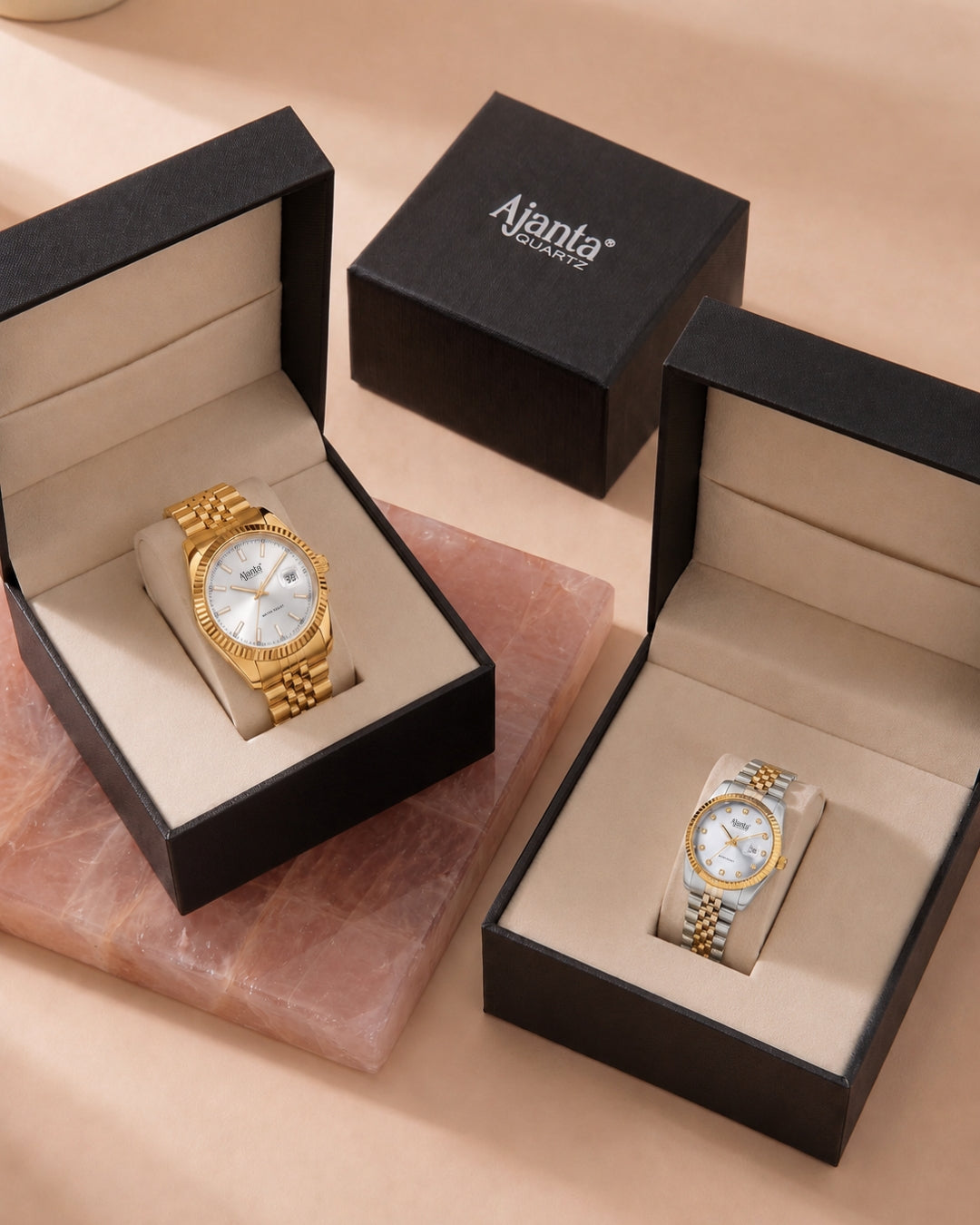 Ajanta Emerald Duo Couple Watch