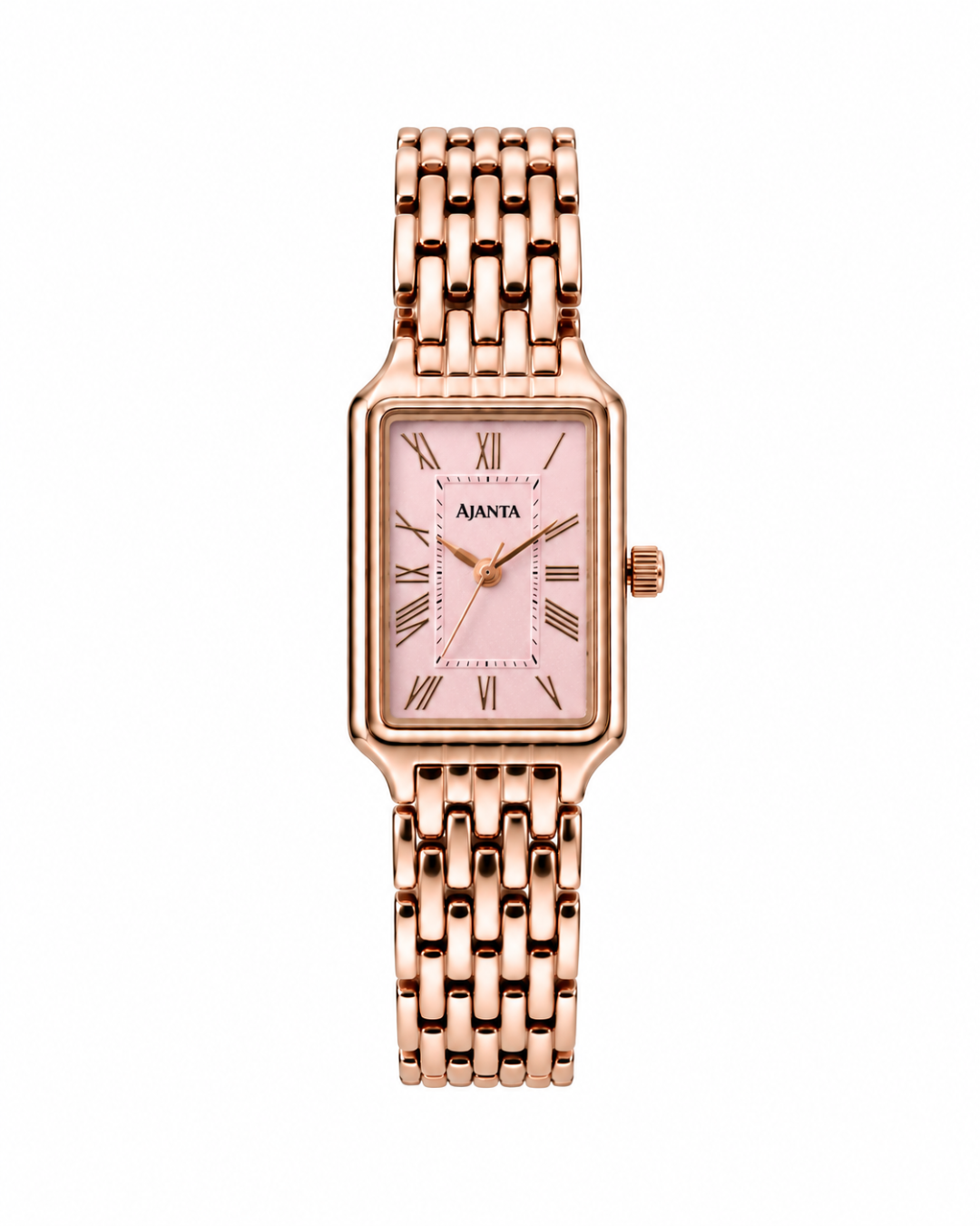 Celeste Pink Dial Rose Gold-Tone Stainless Steel Bracelet Watch for Women