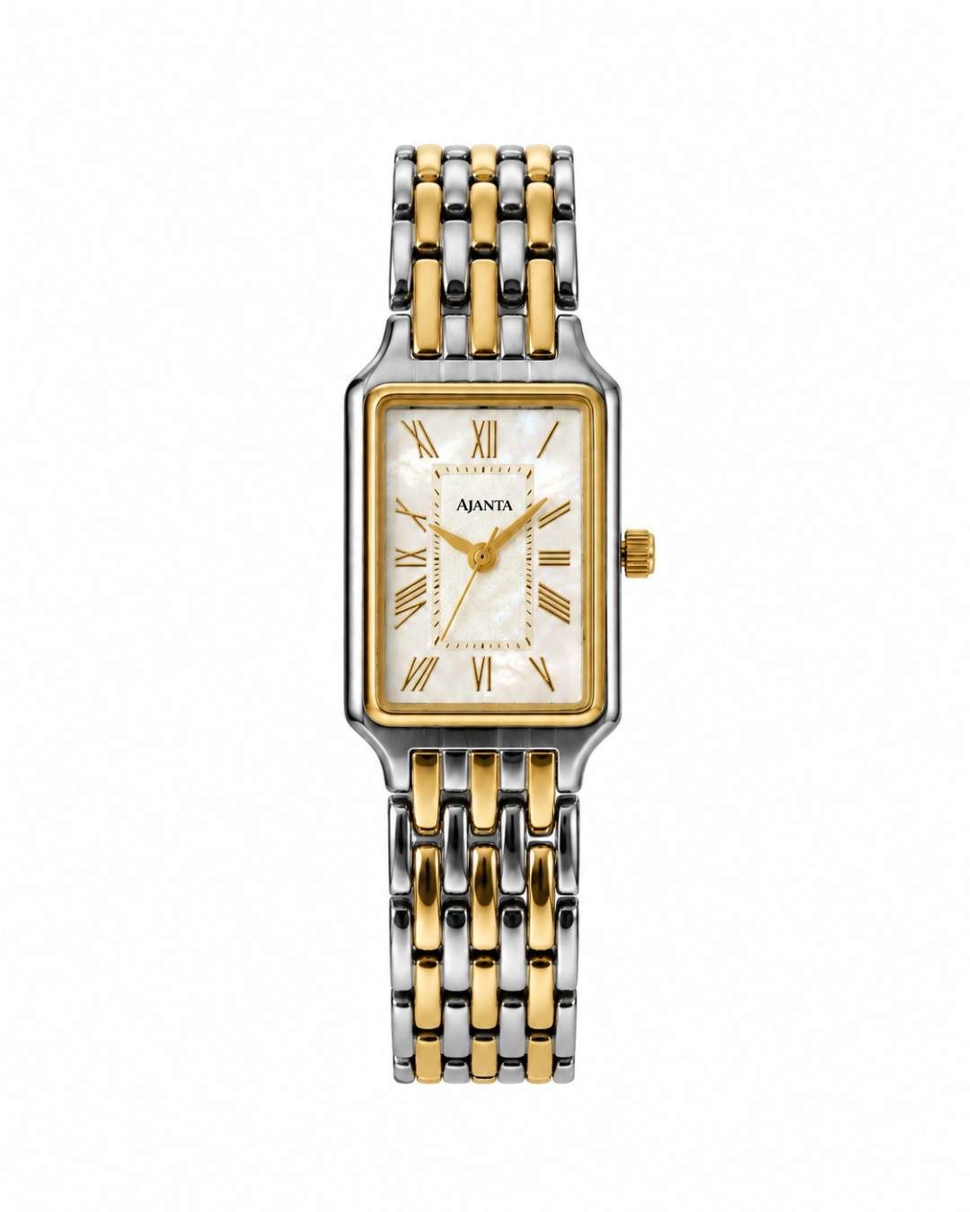 Celeste White Dial Two-Tone Gold & Silver Bracelet Watch for Women