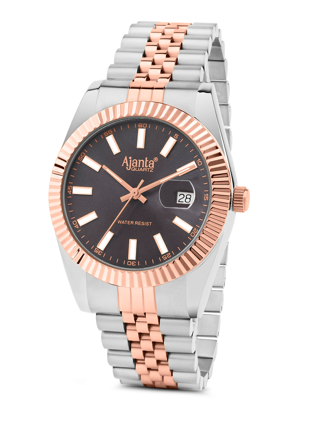 Monaco Two-Tone Grey Dial Stainless Steel Day-Date Watch