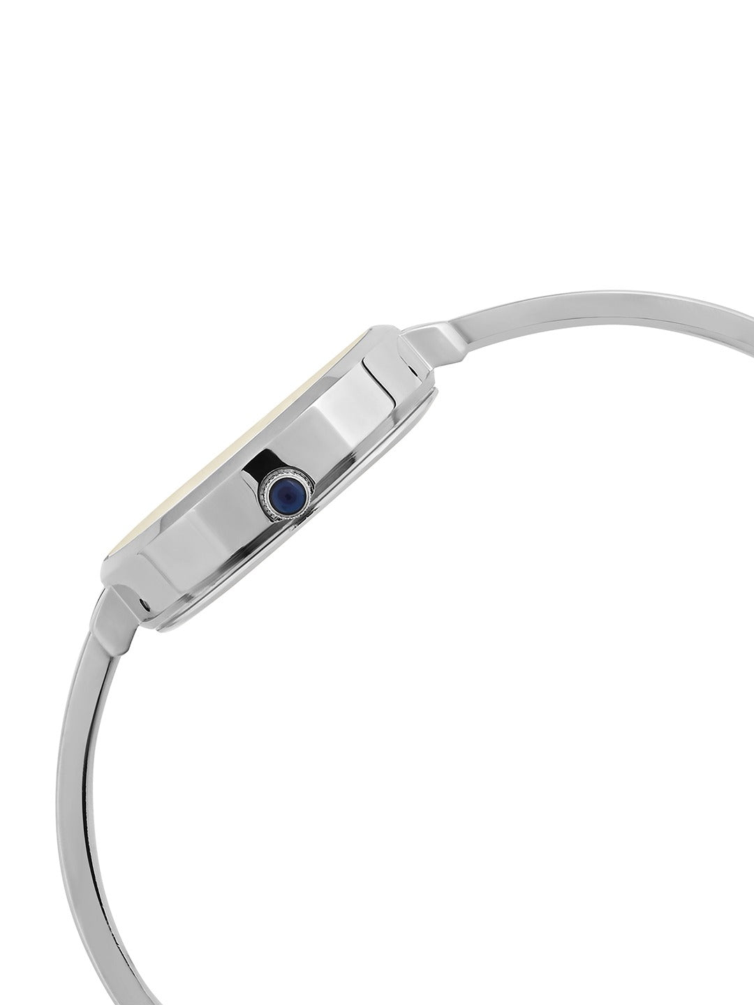 Ajanta Quartz Women's Elegant Silver Bangle Watch with Blue Dial (AWC052PMSL/2)