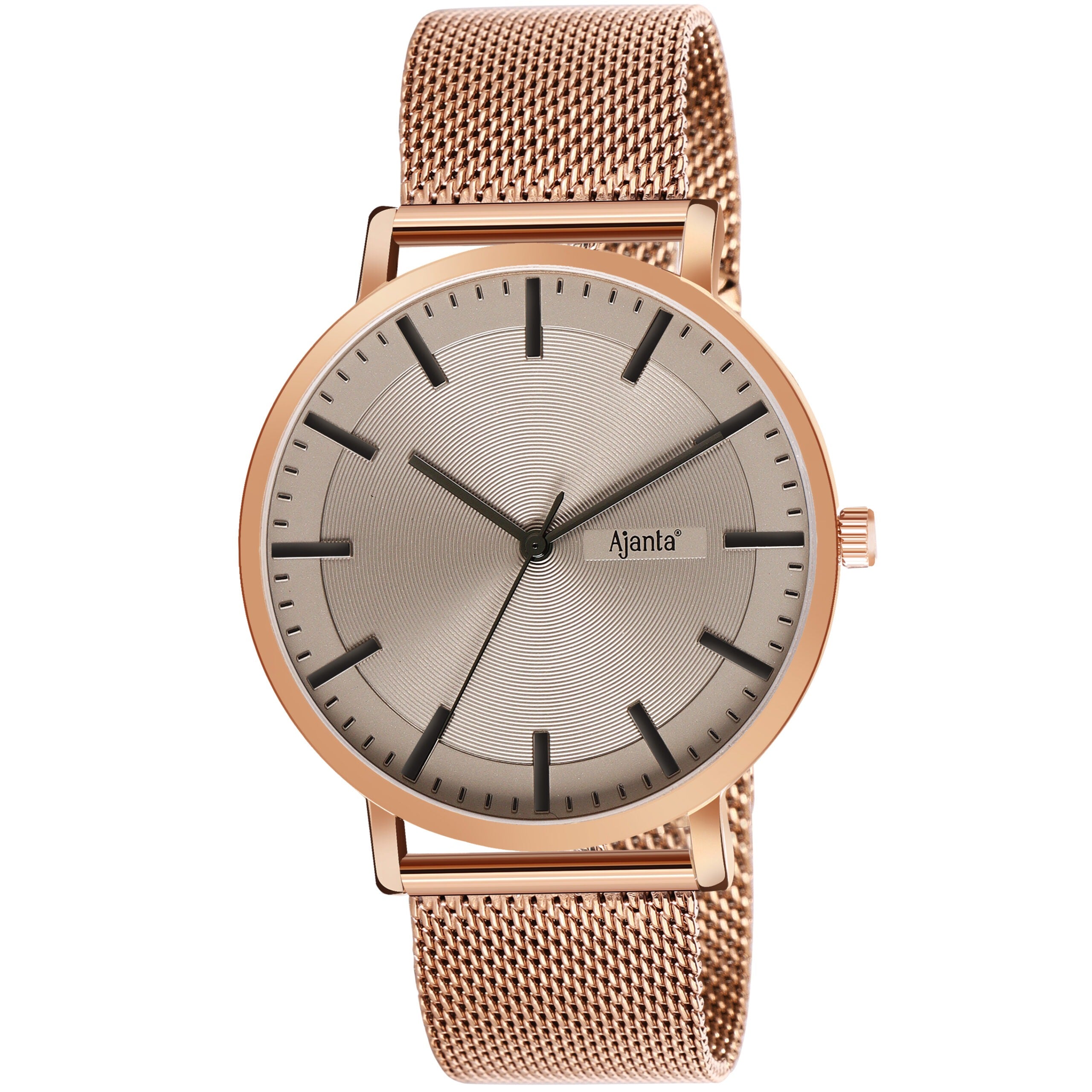Ajanta Grey Dial Strap Watch | AWC123MSG/1