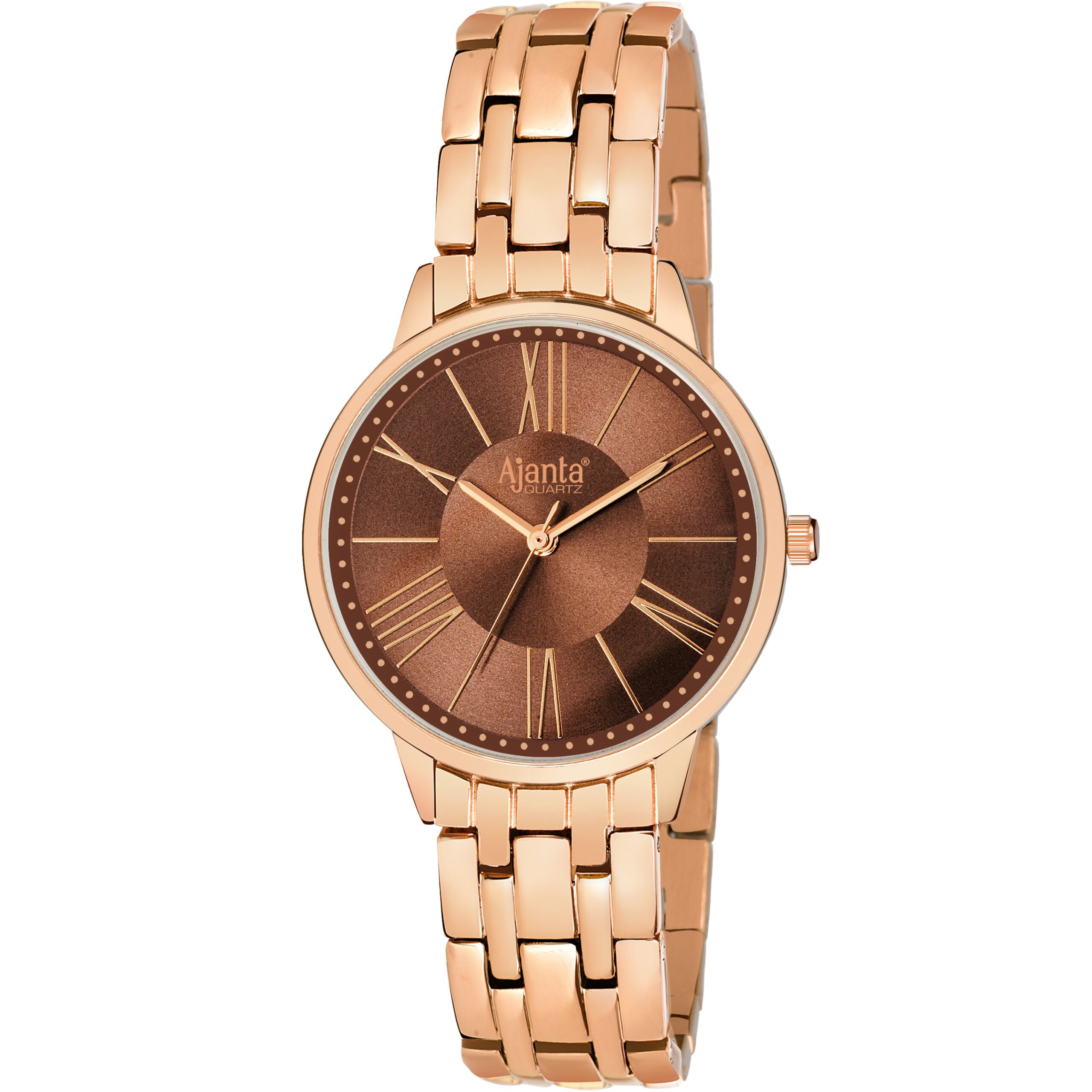 Ajanta Brown Dial Stainless Steel Strap Watch | AWC116ESL/3