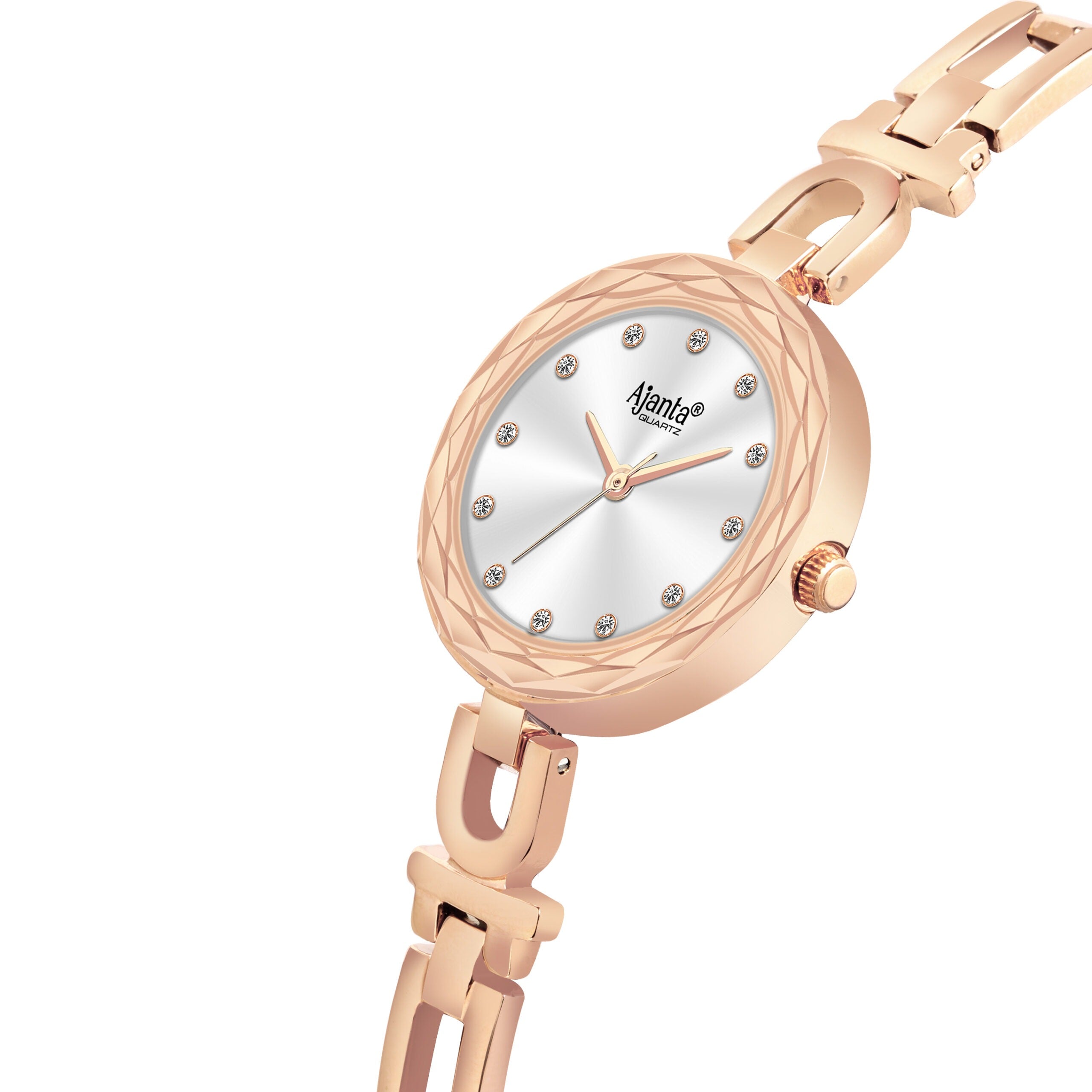 Ajanta Elegant Silver Dial Ladies Bracelet Watch | AWC130/2