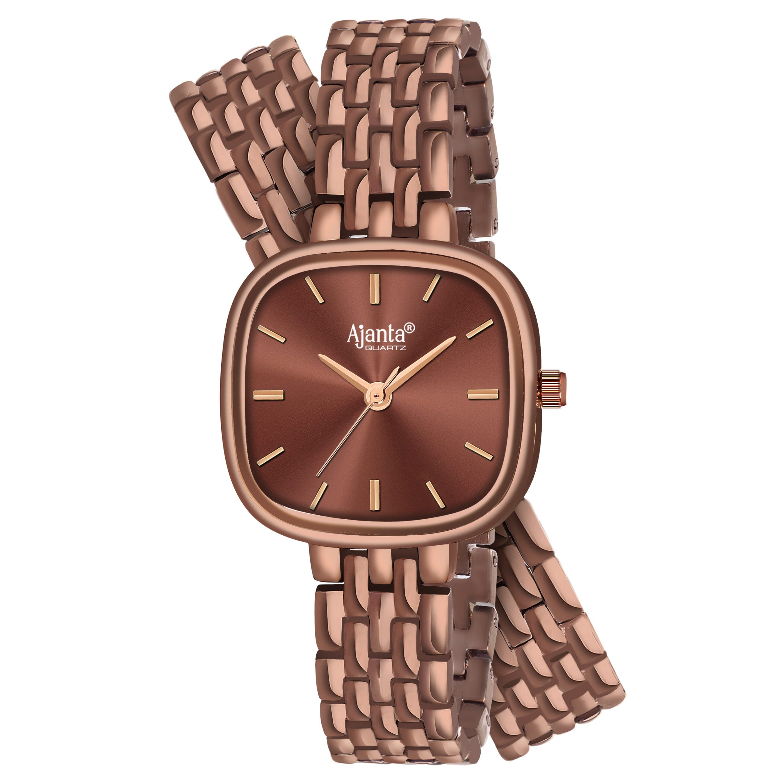 Ajanta Brown Dial Strap Watch | AWC127ESL/4