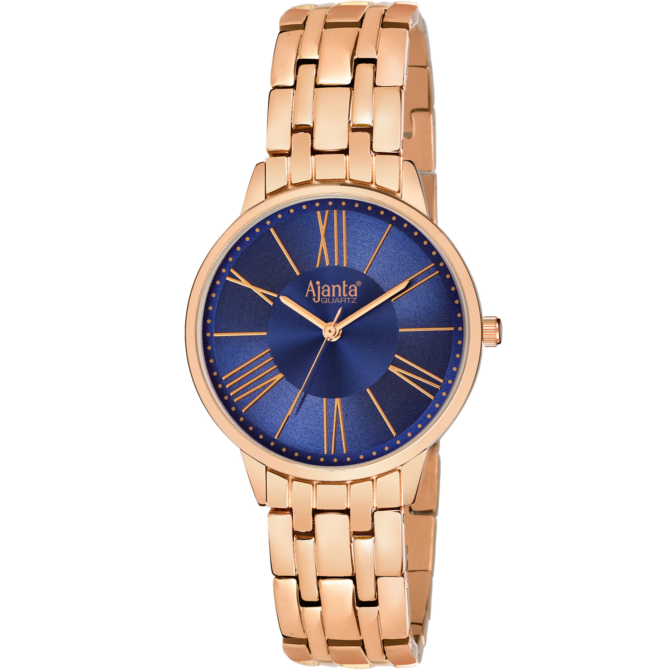Ajanta Blue Dial Stainless Steel Strap Watch | AWC116ESL/2