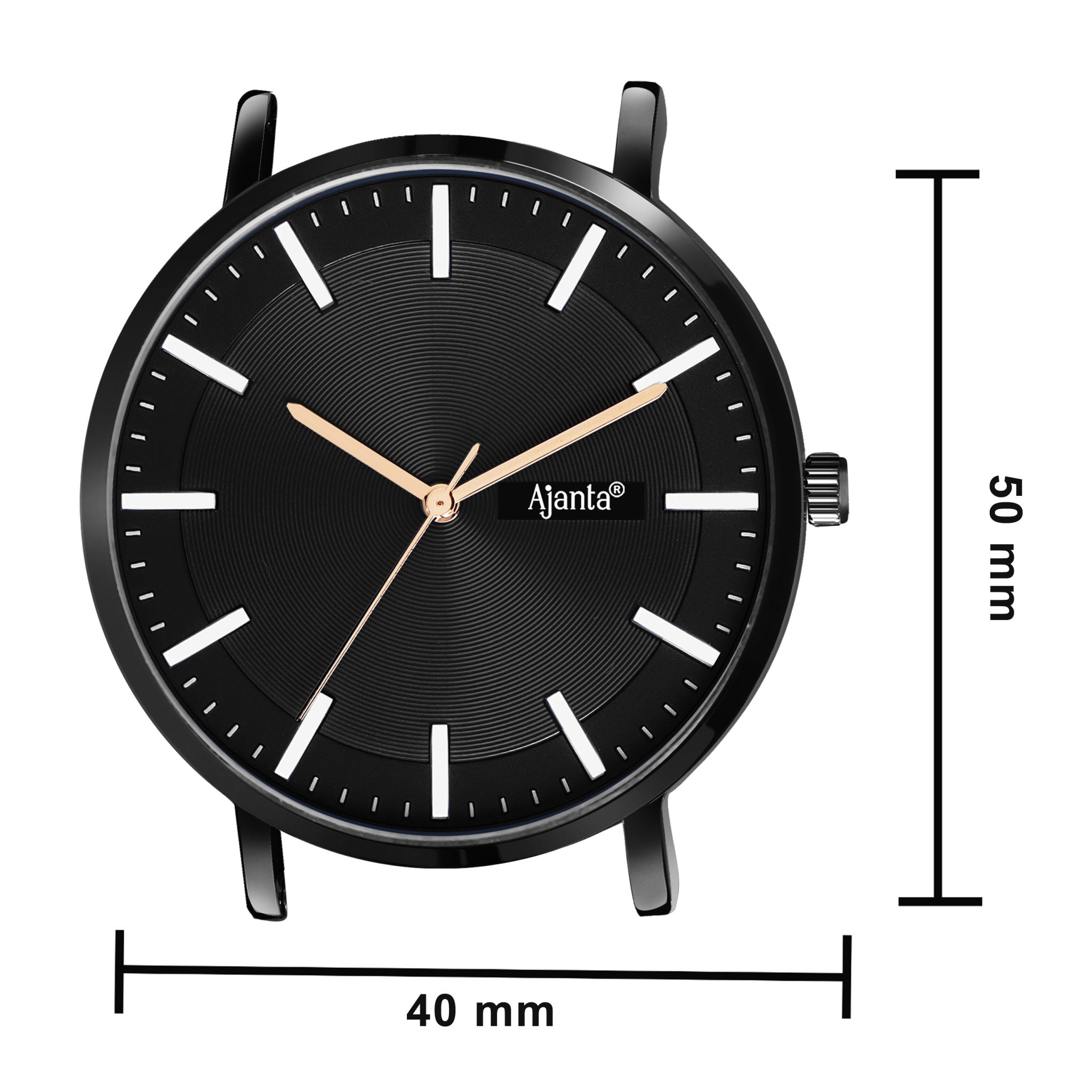 Ajanta Black Dial Mesh Strap Watch | AWC123MSG/3