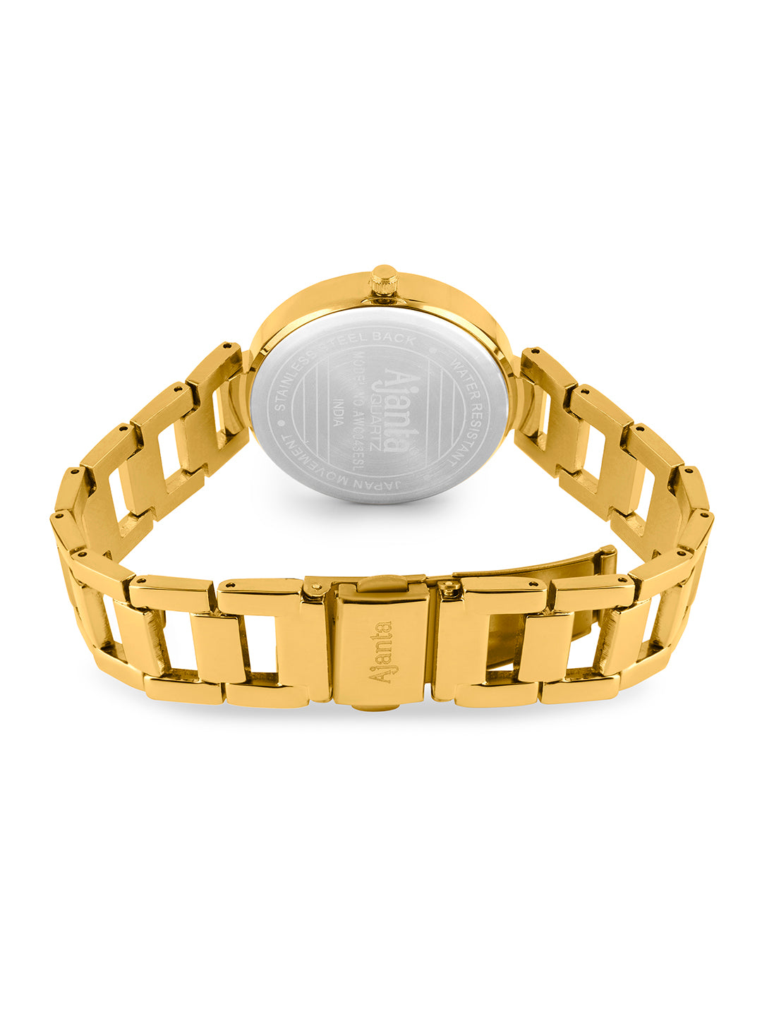 Ajanta Quartz Women’s Gold-Tone Analog Watch with Green Dial, Stainless Steel Bracelet Strap, Elegant Round Stylish Wrist Watch for Women | AWC043MSL/7 (Green)