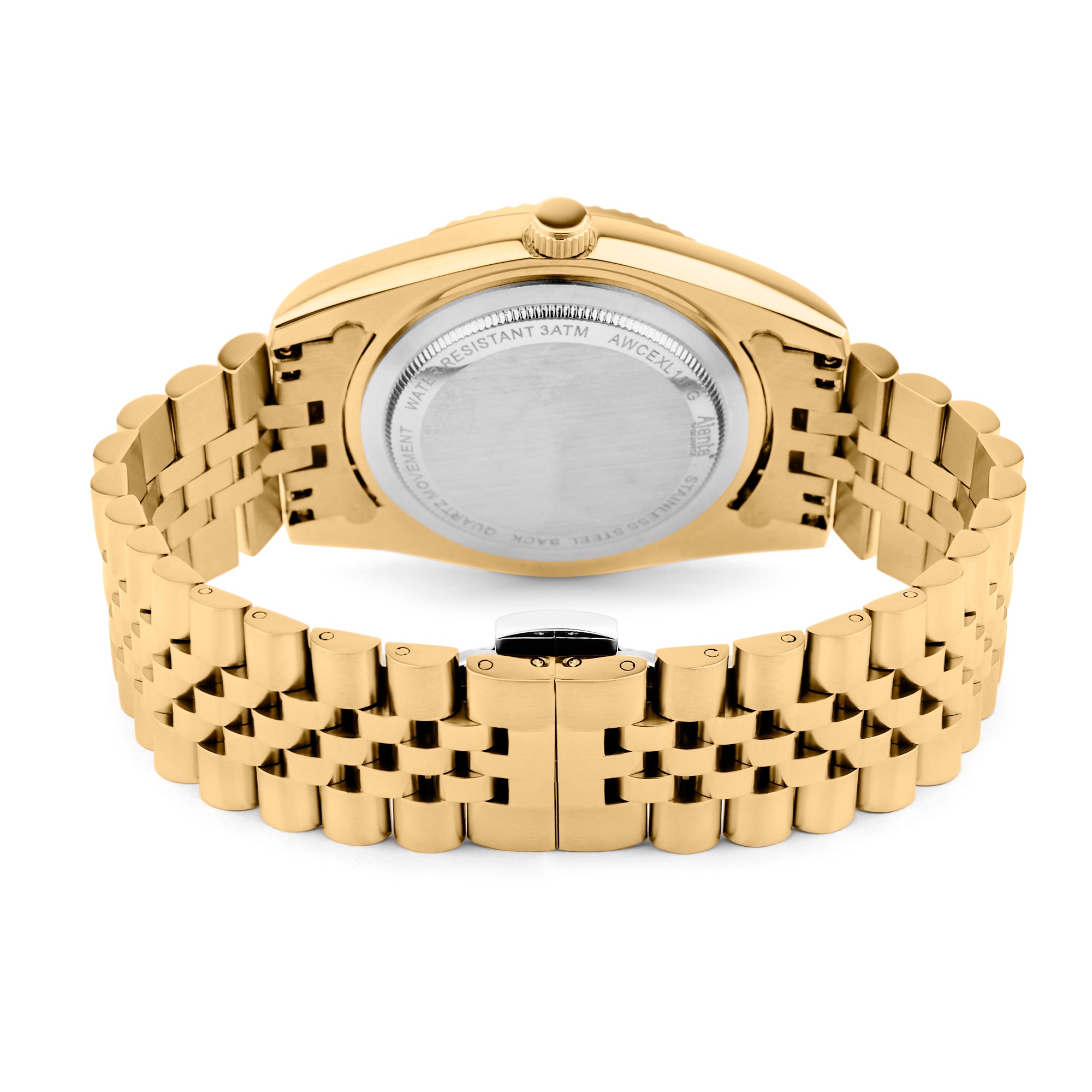 Monaco Gold Tone Silver Dial Stainless Steel Day-Date  Watch