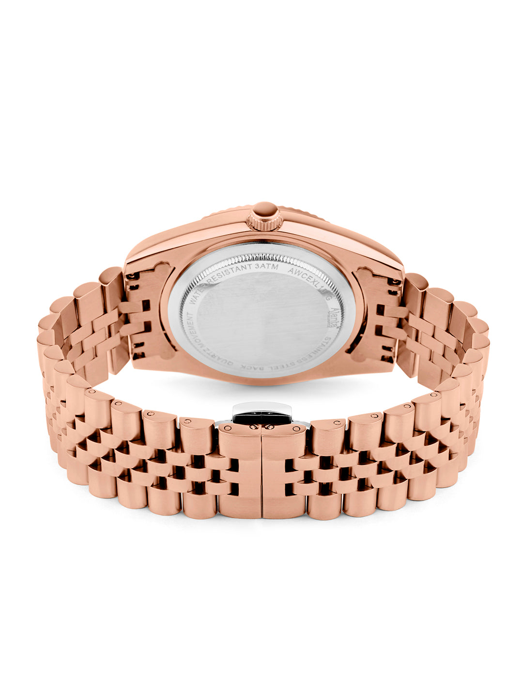 Monaco Rose Gold Black DIal Stainless Steel Day-Date Watch
