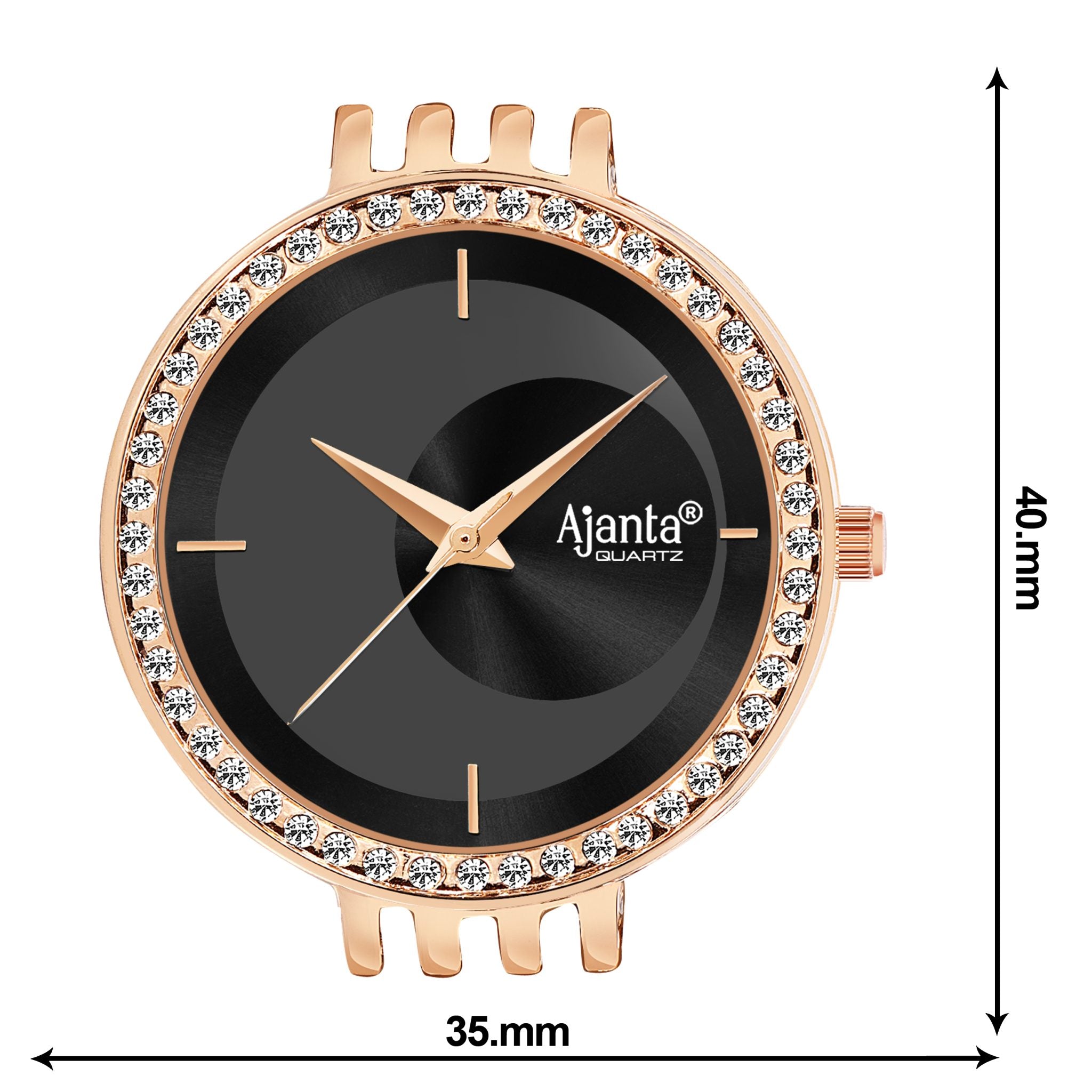 Ajanta Black Dial Watch | AWC125ESL/5