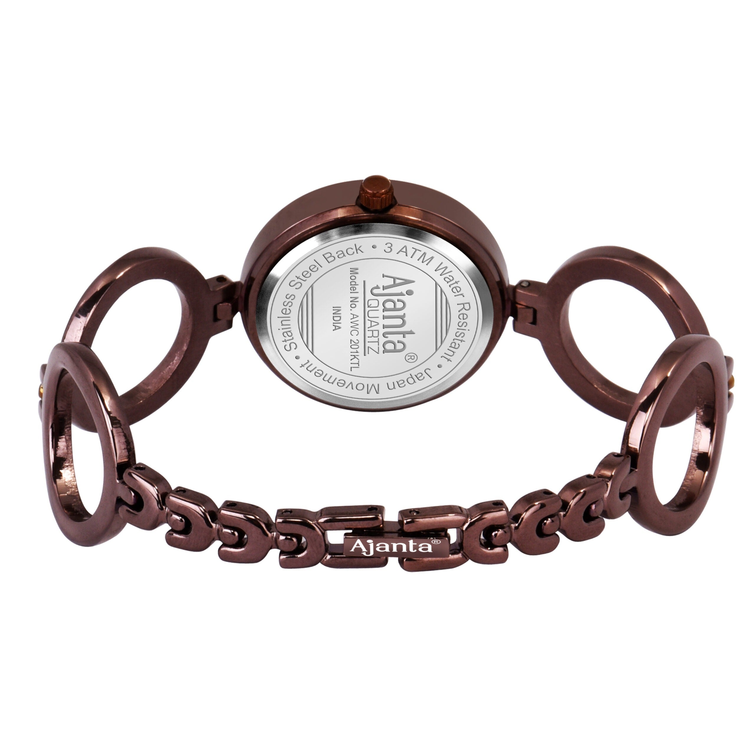 Ajanta Women’s Brown Dial Stainless Steel Strap Watch | AWC201KTL/BBR