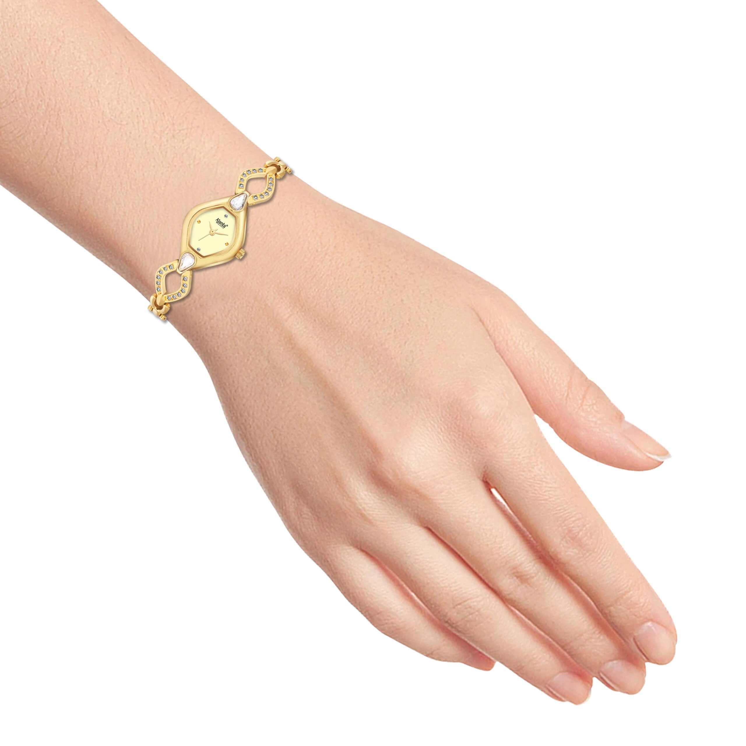 Ajanta Elegant Ivory Gold Women’s Timepiece| AWC051/1