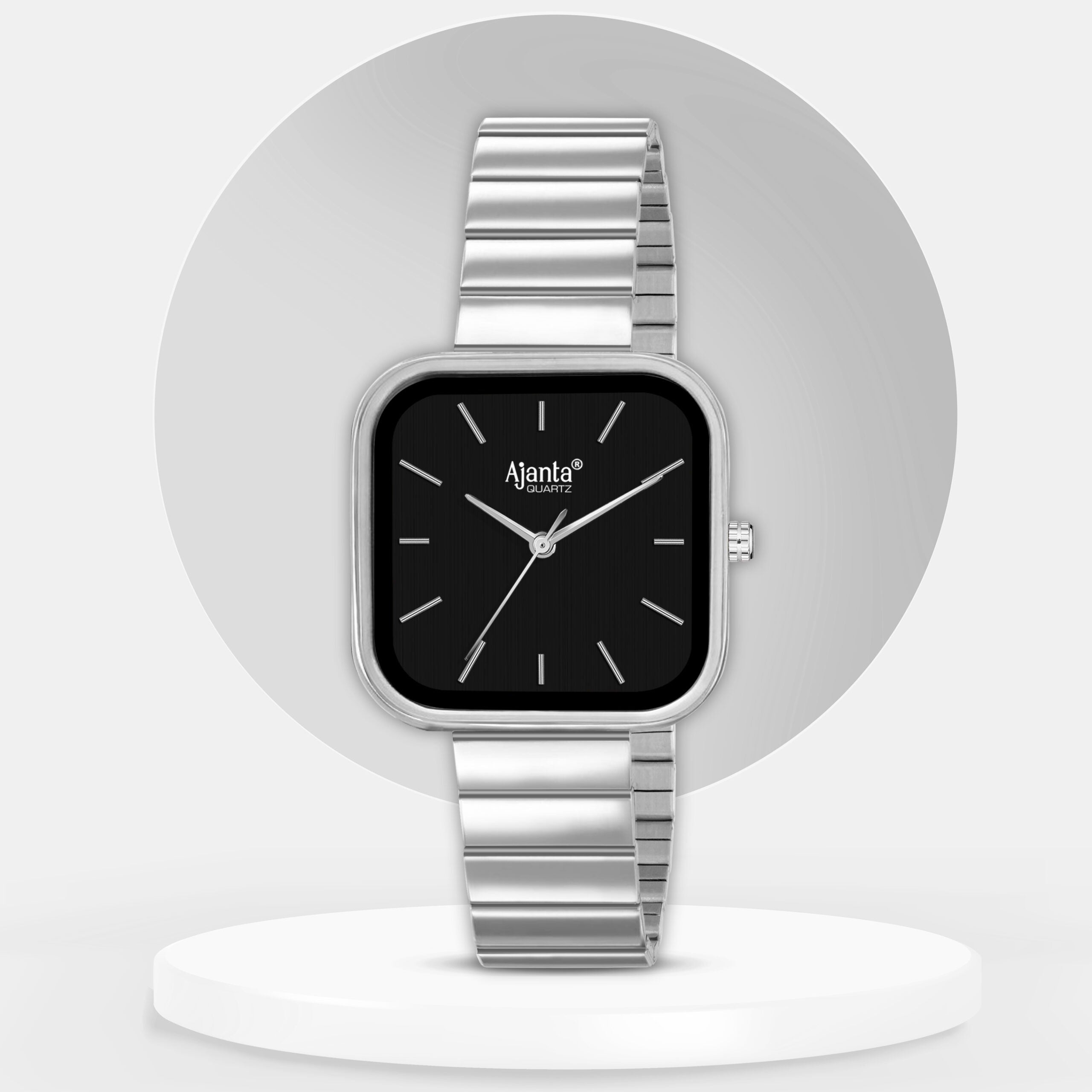 Ajanta Black Dial Watch | AWC124/1