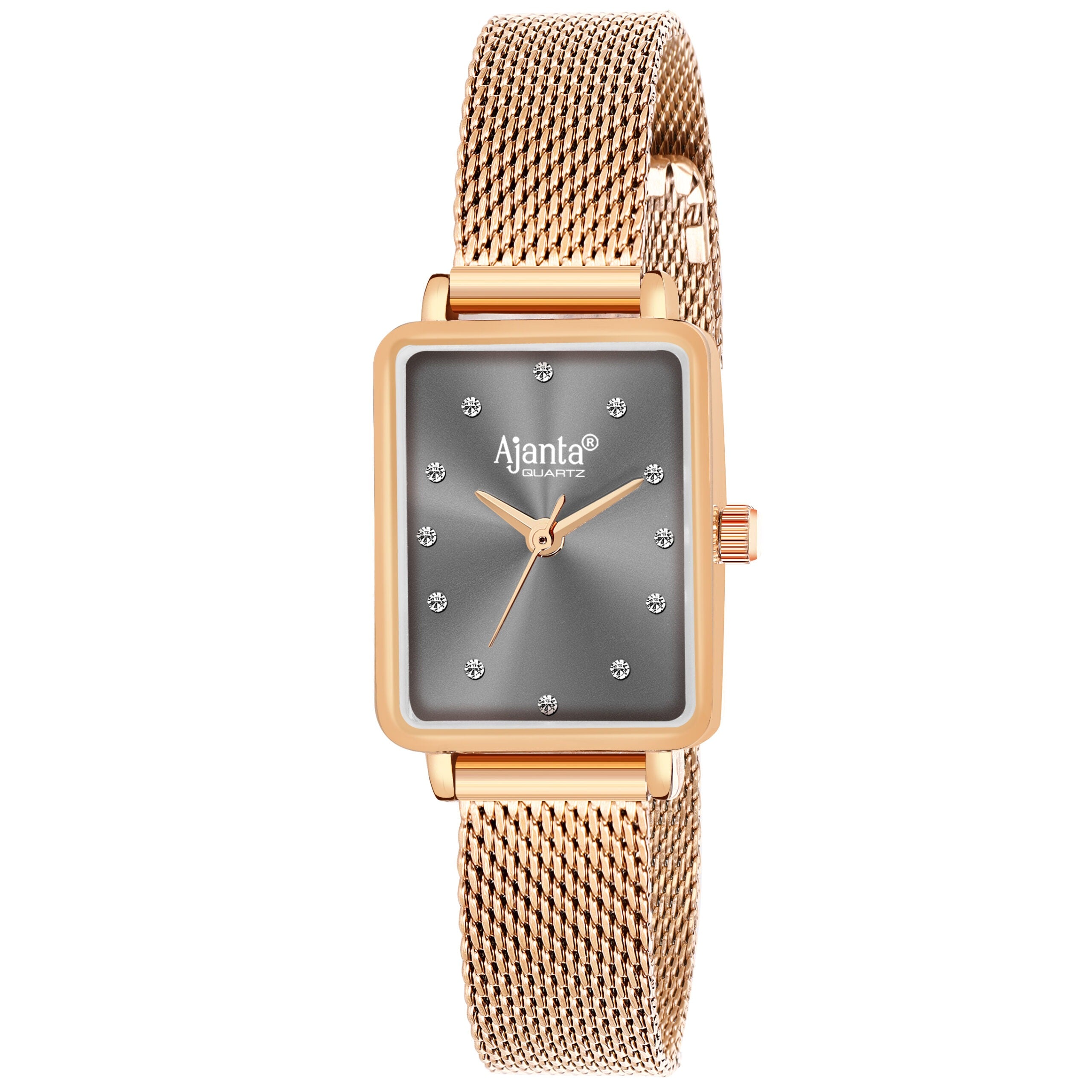 Ajanta Grey Dial Mesh Strap Watch | AWC128ESL/1