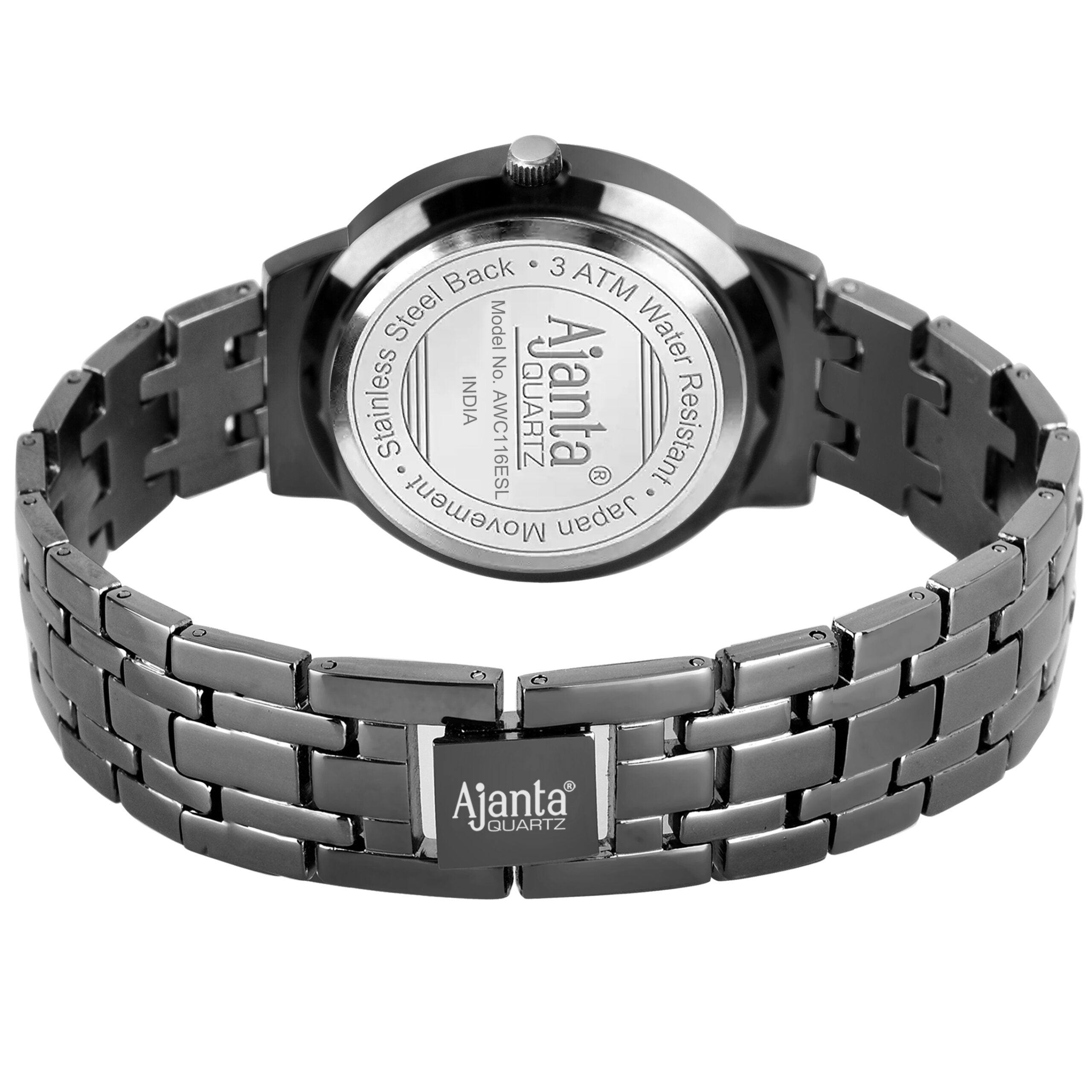 Ajanta Women's Green Dial Stainless Steel Strap Watch | AWC116ESL/6