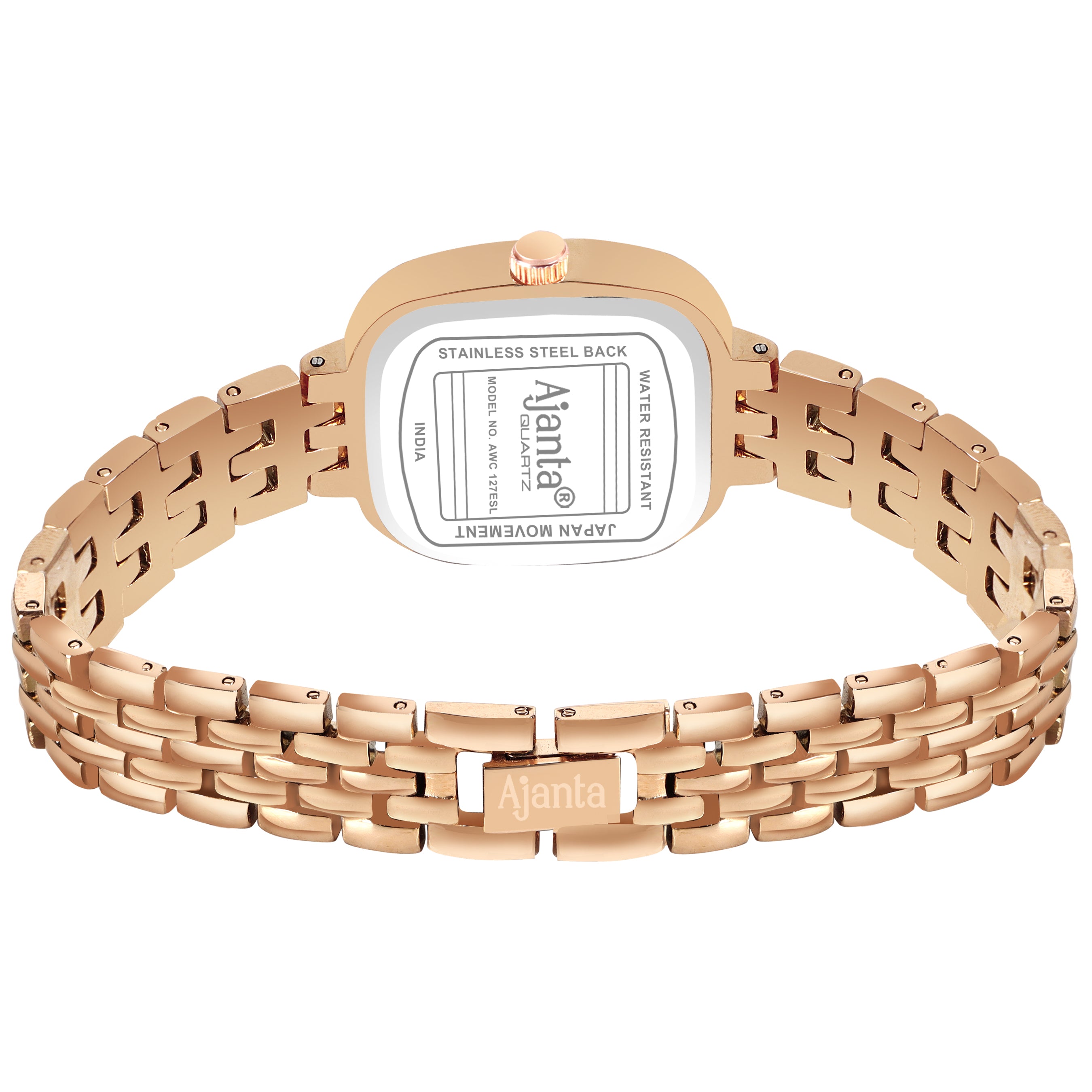 Starlé Black Dial Rose Gold-Tone Bracelet Set