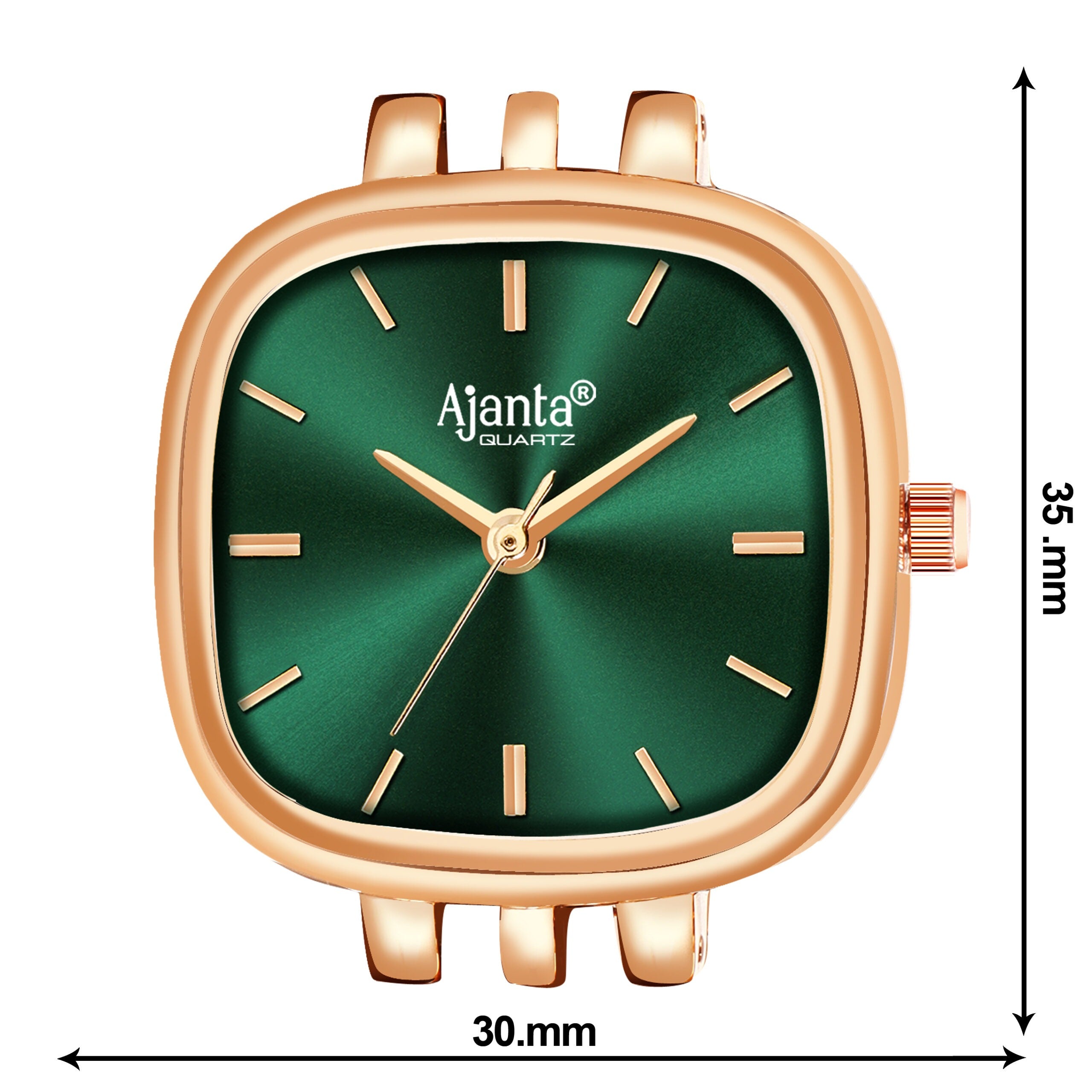 Ajanta Green Dial Strap Watch | AWC127ESL/3