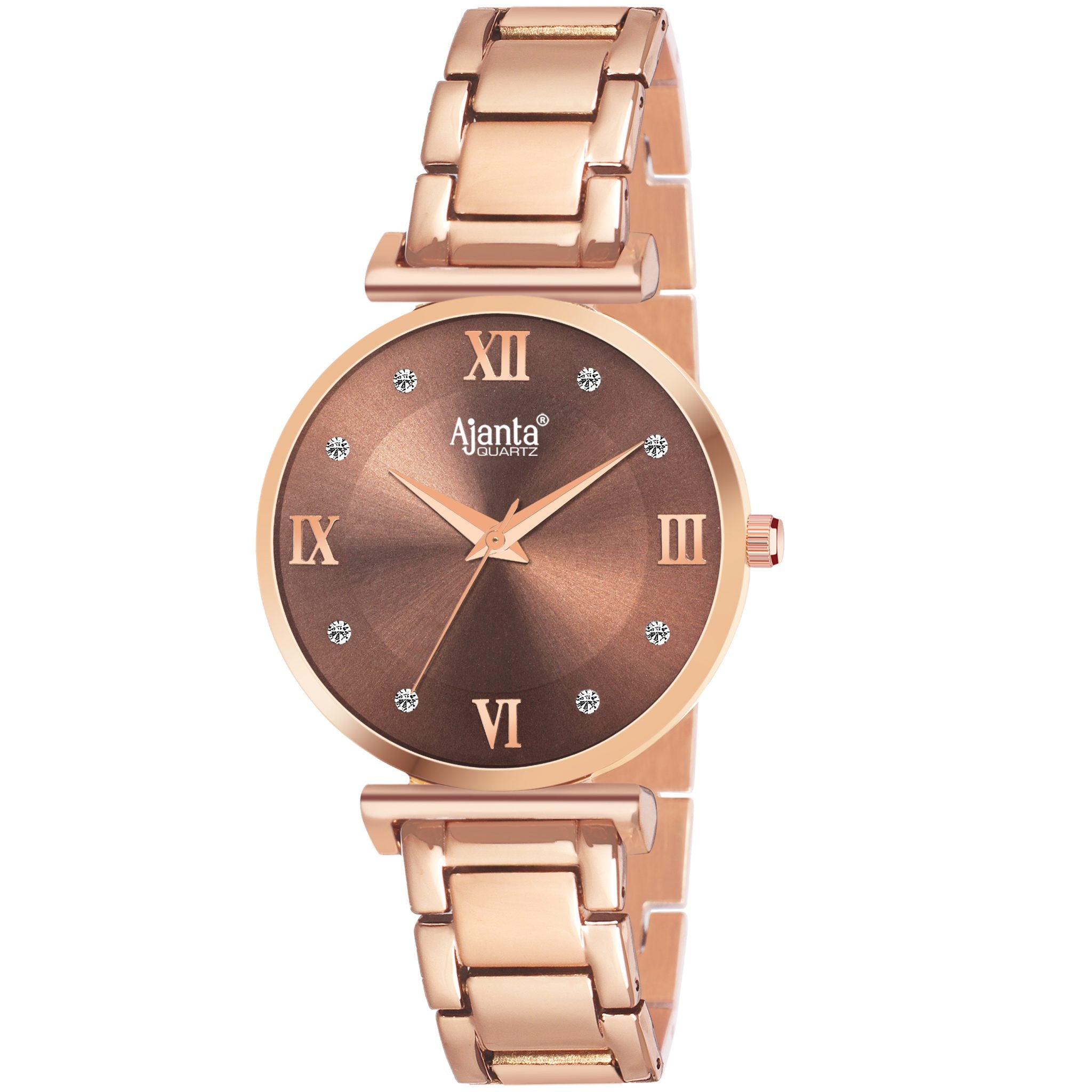 Ajanta Brown Dial Stainless Steel Strap Watch | AWC119ESL/6