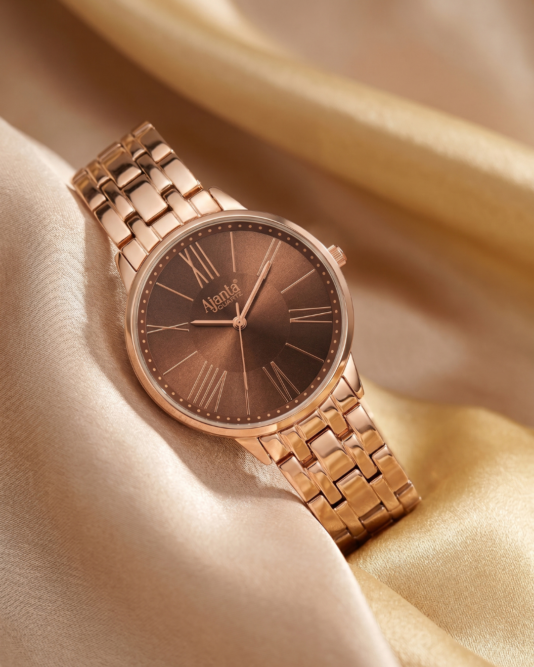 Show Stopper Brown Dial Rose Gold-Tone Bracelet