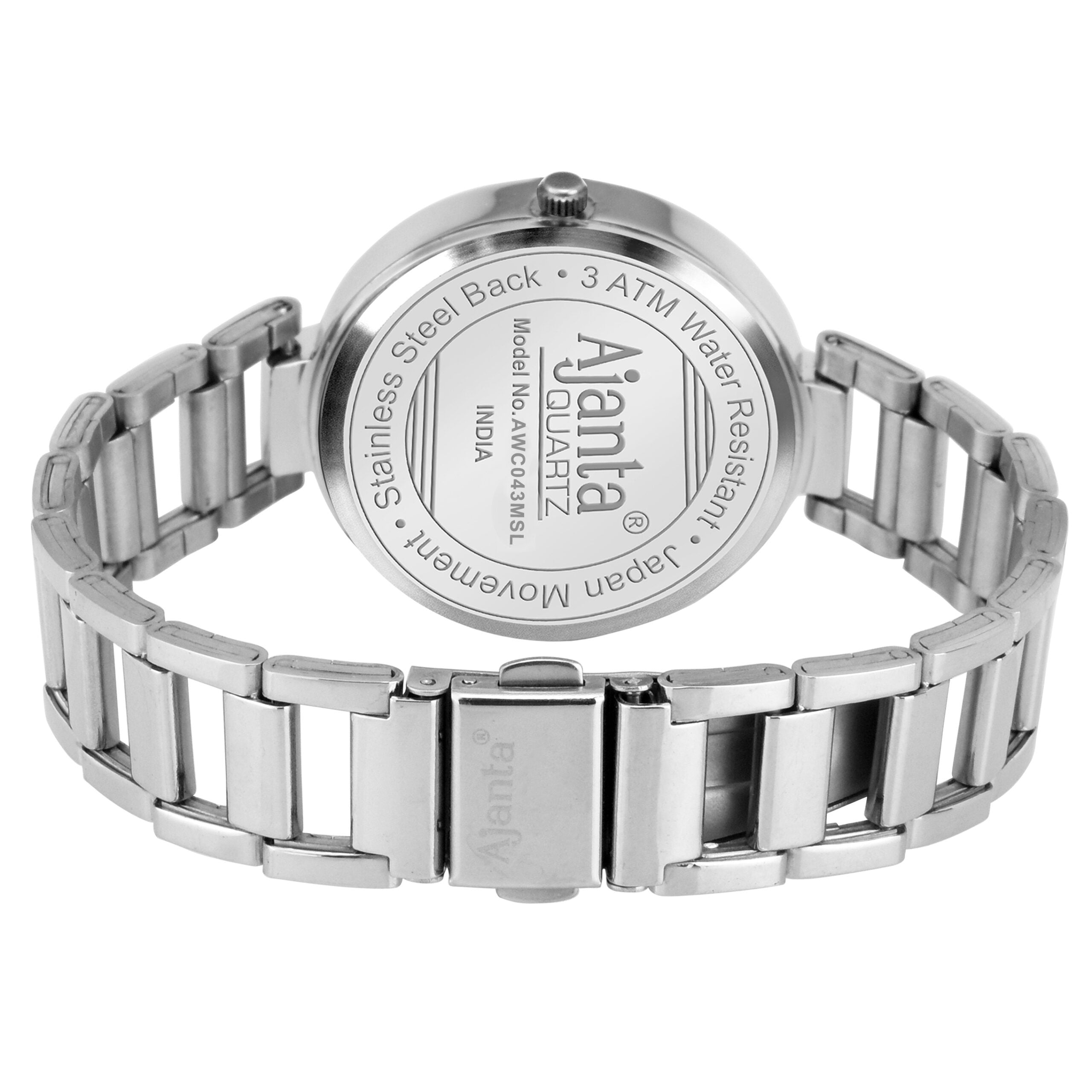Ajanta Silver Black Women’s Watch  | AWC043MSL/BSL