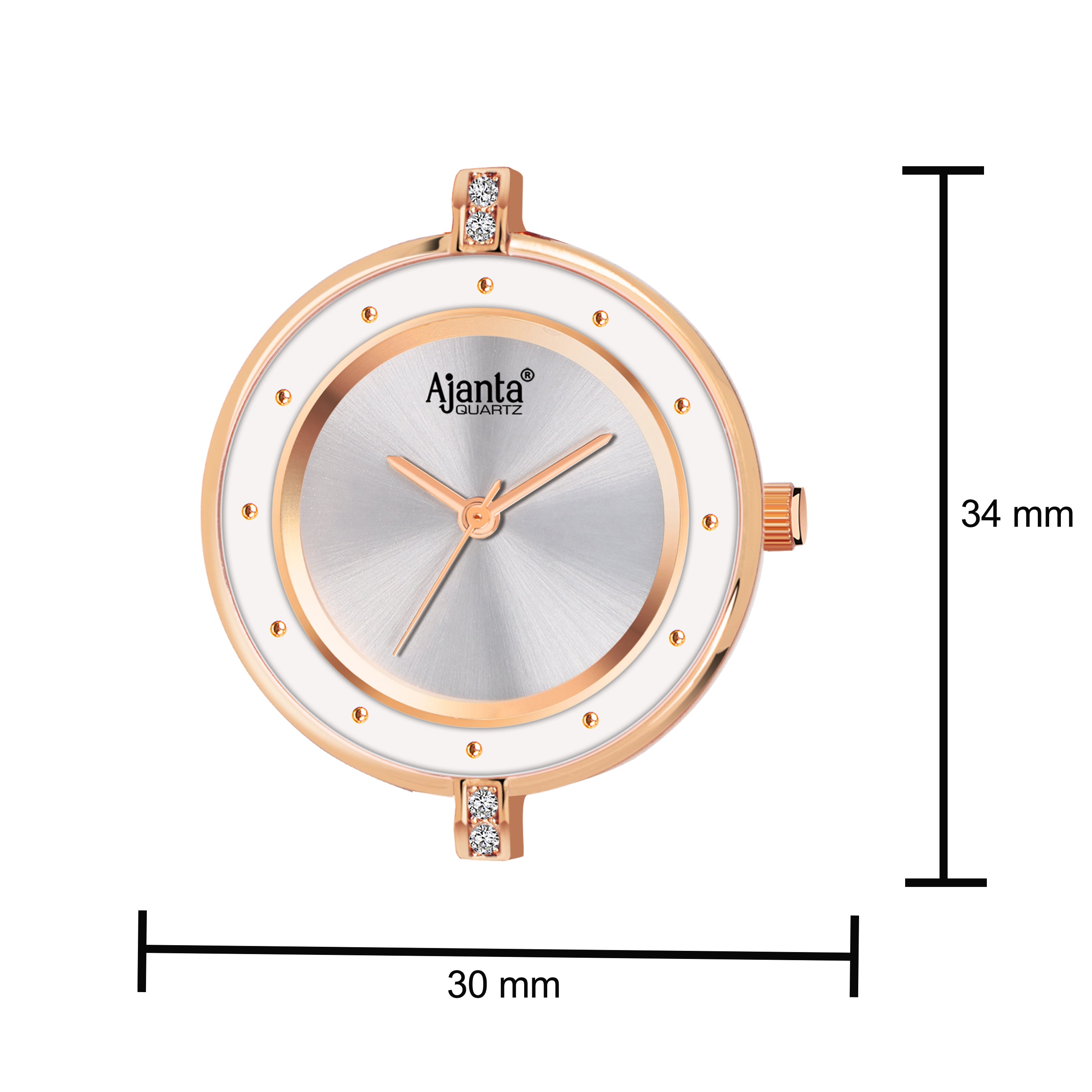 Florisse Silver Dial Rose Gold-Tone Bracelet