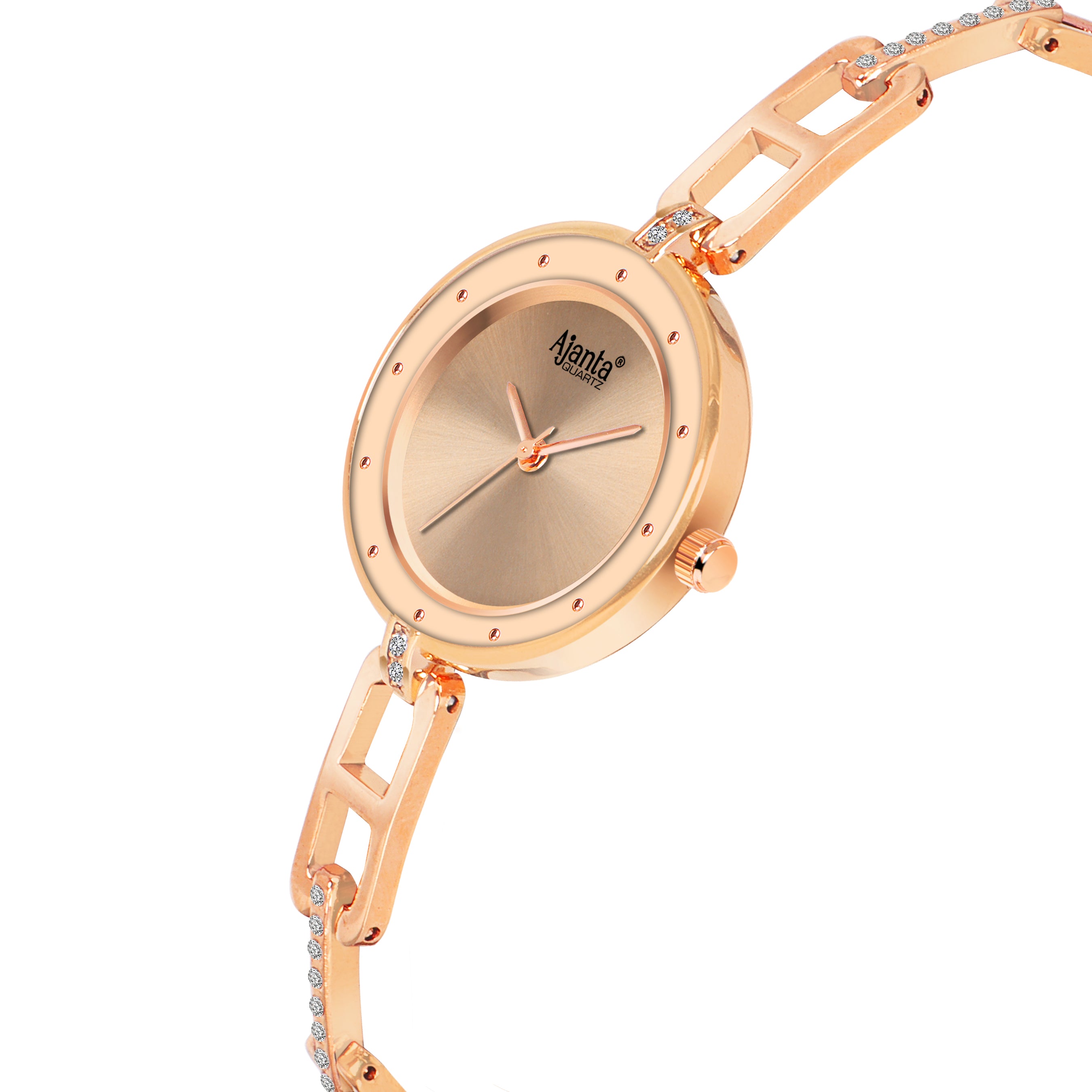 Ajanta Rose Gold Dial Women's Watch  — Rose Gold Chain Bracelet Style| AWC120ESL/3
