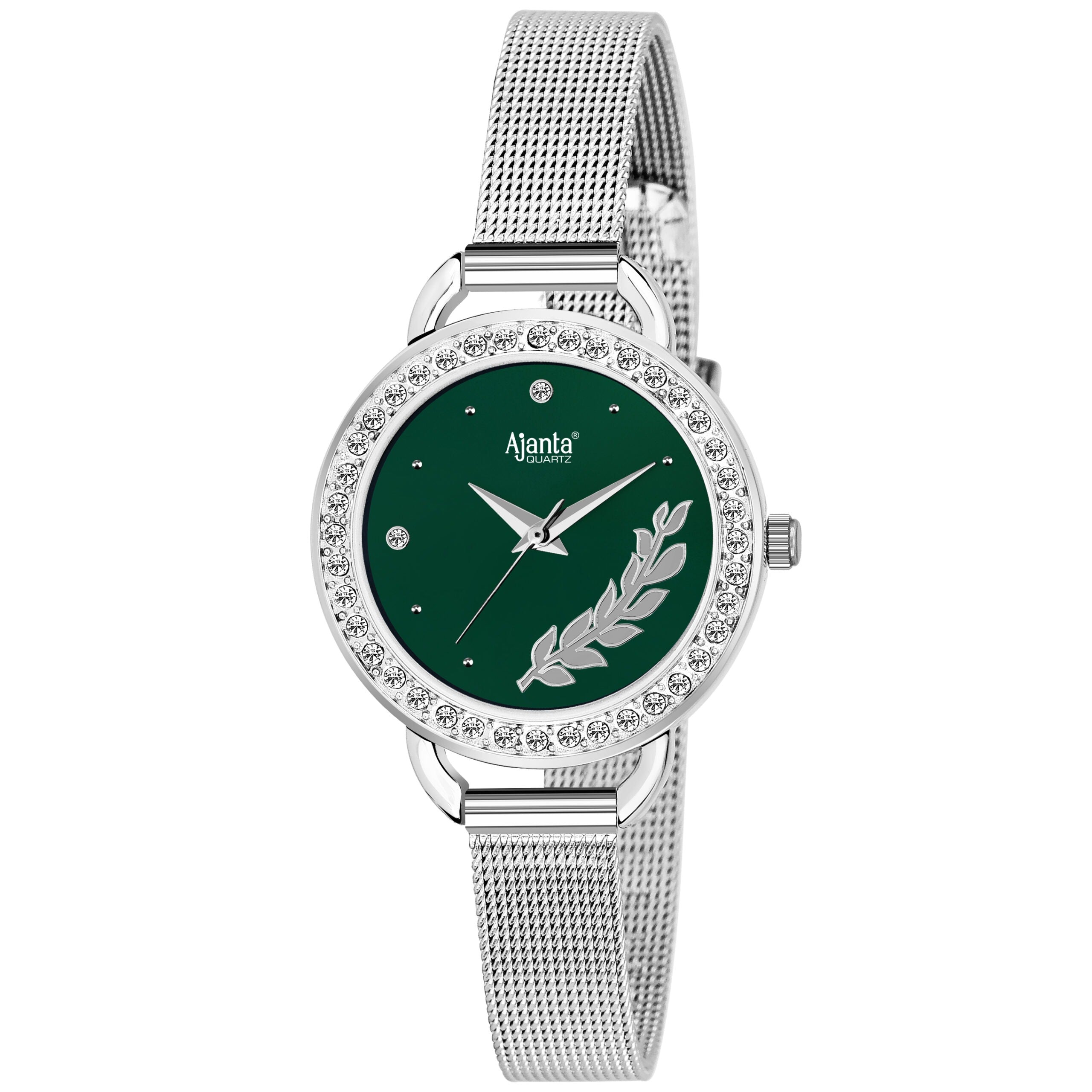 Ajanta Womenâ€™s Dial Stainless Steel Strap Watch | AWC203KTL/2/DGS/SSME