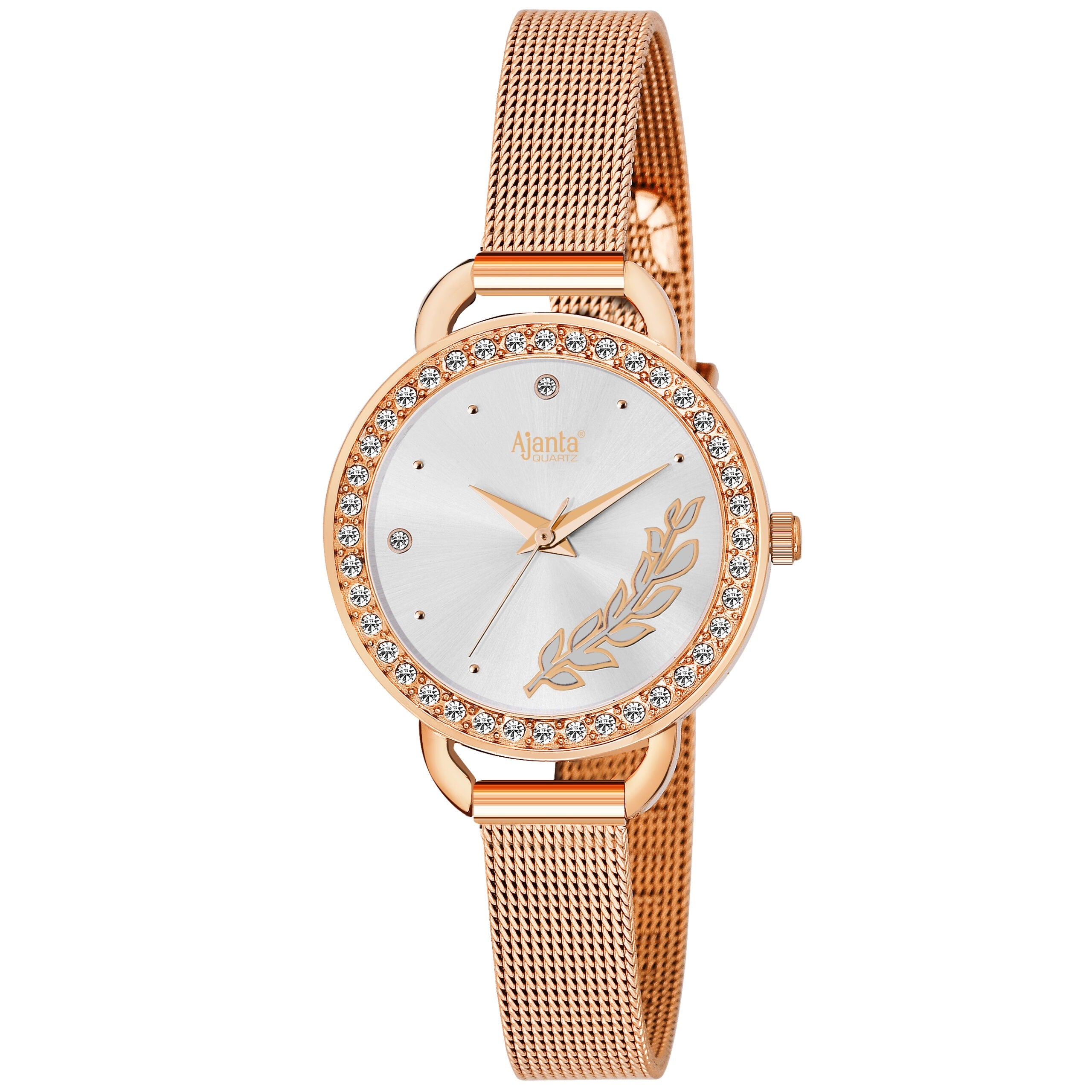 Ajanta Women’s Black Dial Stainless Steel Strap Watch | AWC203KTL/5