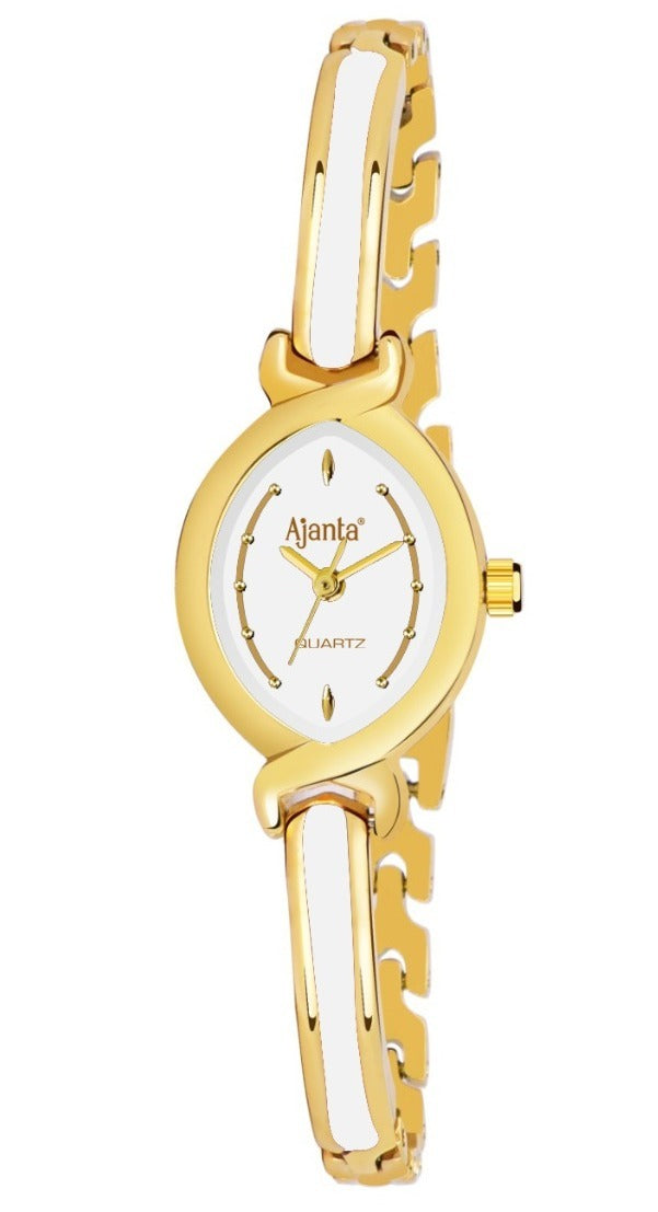 Ajanta Women’s White Dial Watch | AWC401MRL/1