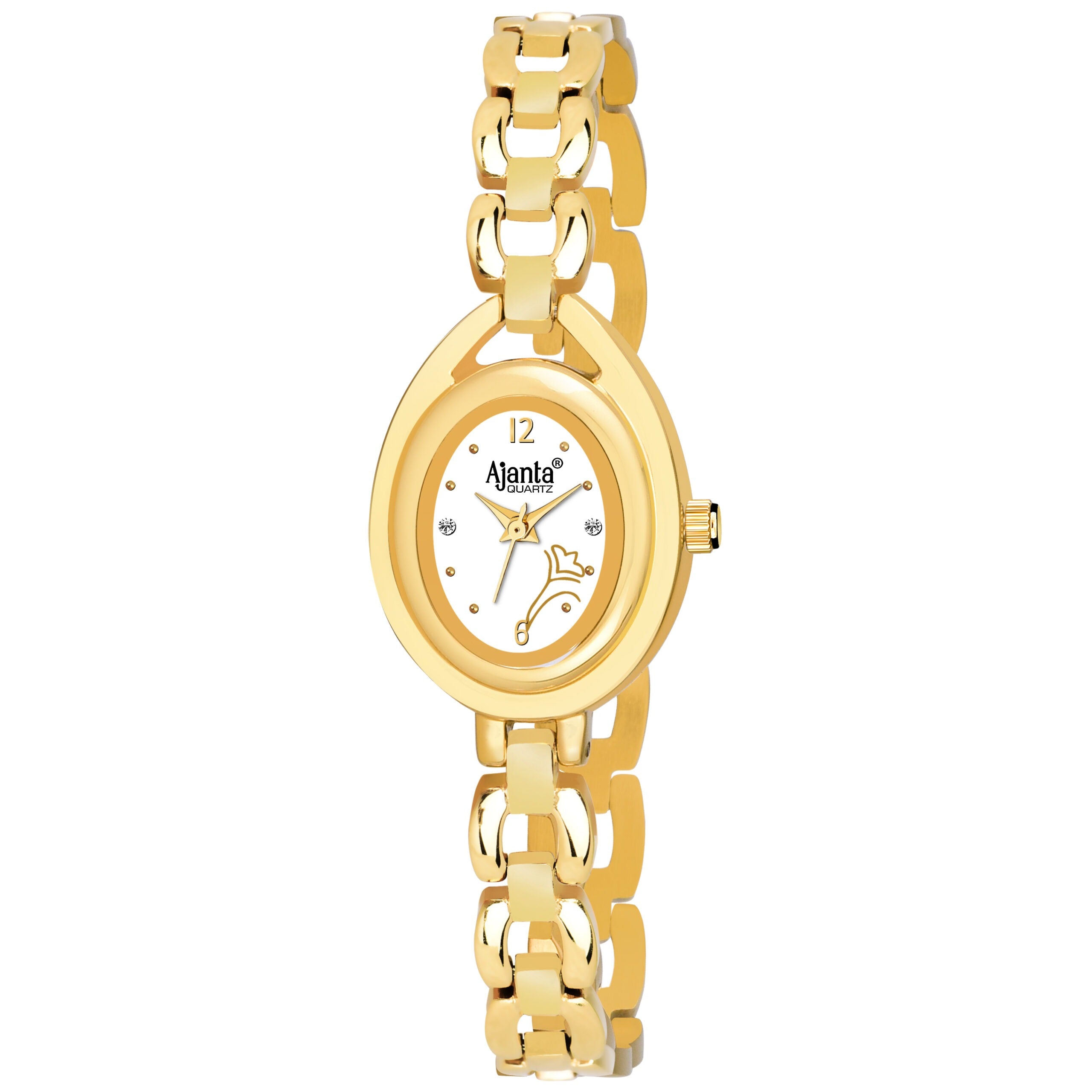 Ajanta White Dial Strap Watch | AWC409-2