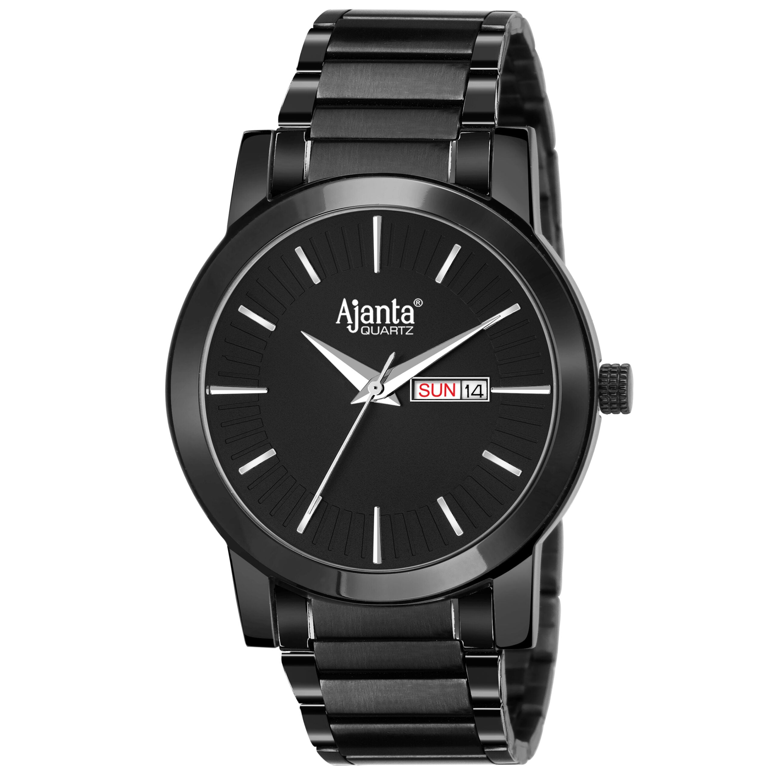 Ajanta Black Dial Stainless Steel Watch | AWC502-1ISG/BLS/B/BL