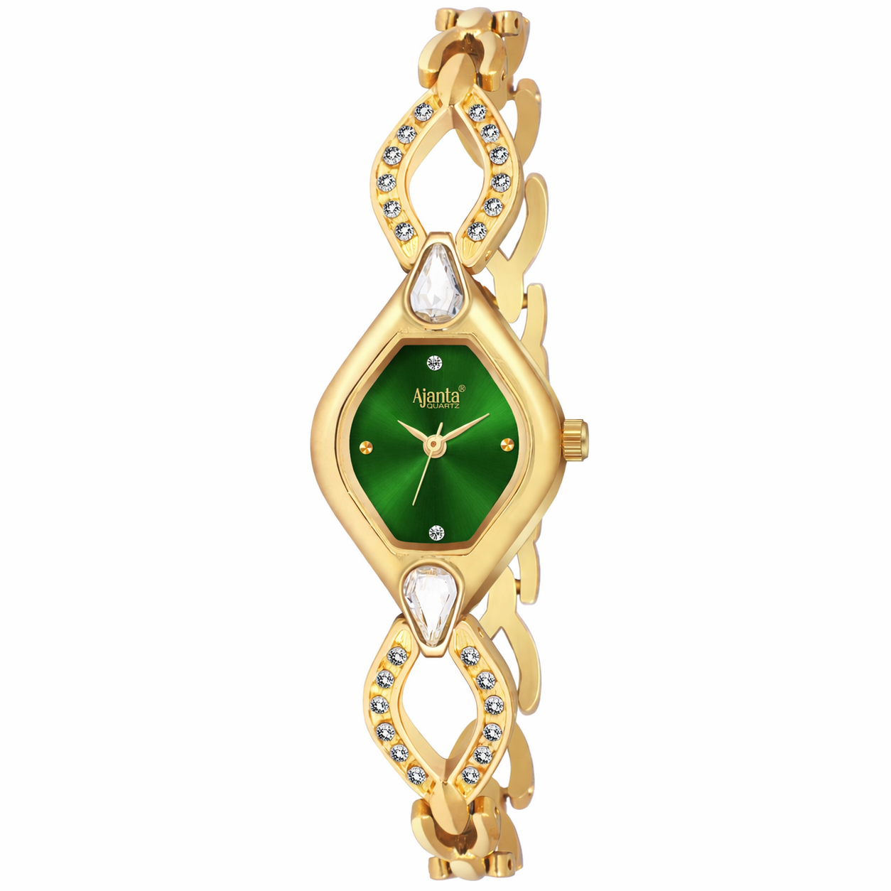 Ammarra Green Dial Gold-Tone Bracelet