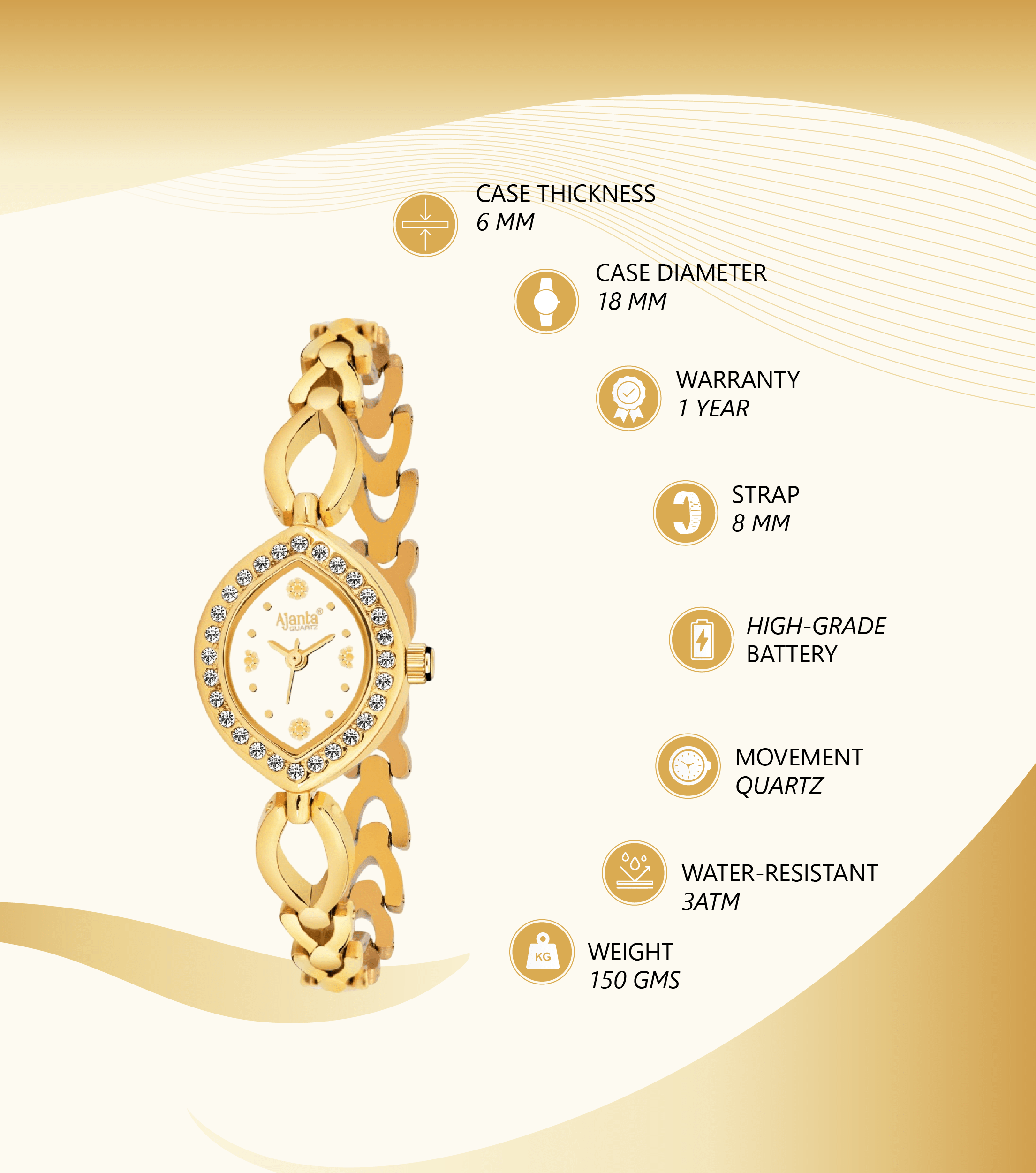 Ajanta Men’s Watch | AWC415/2