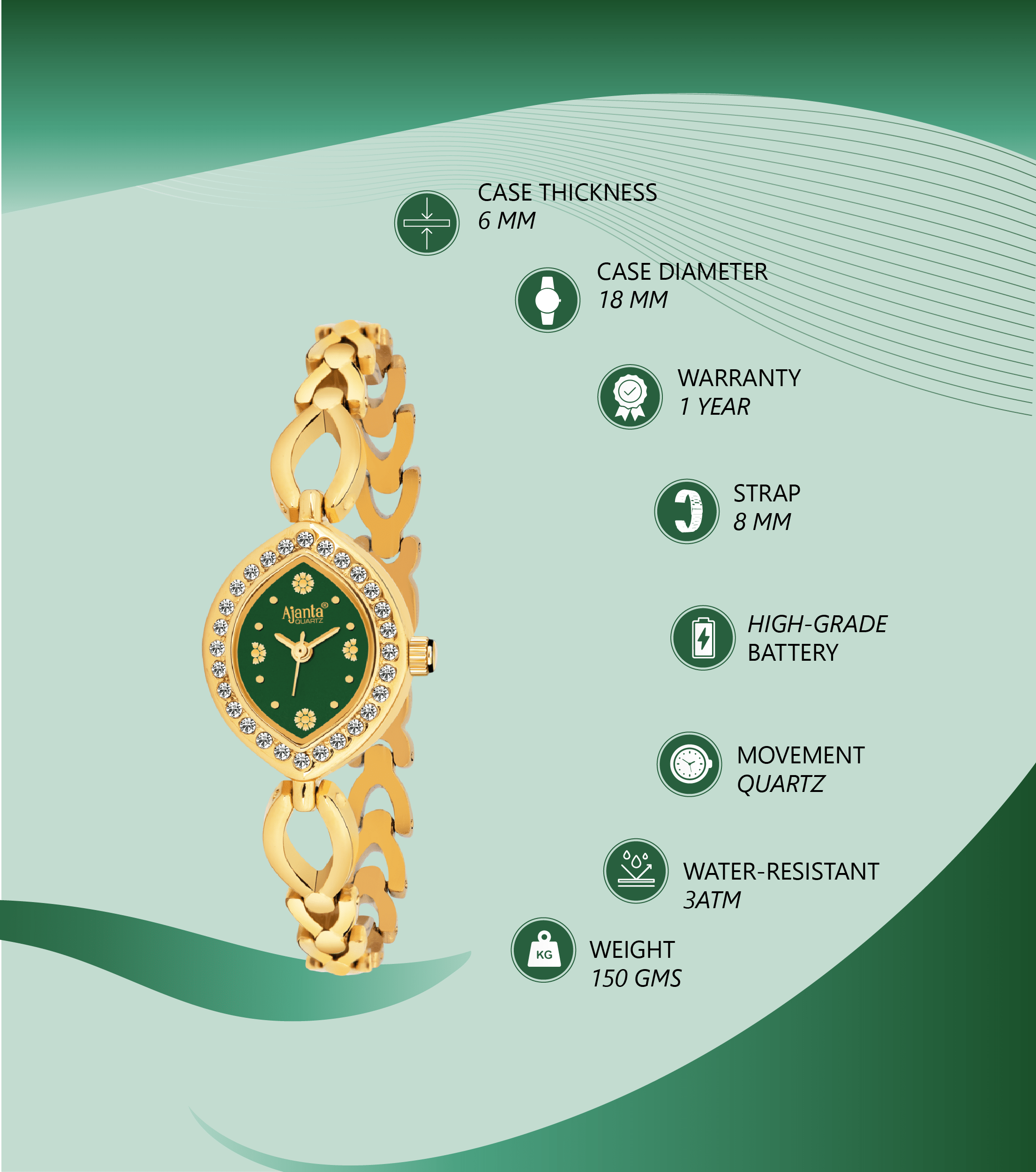 Ajanta Watch | AWC415/3