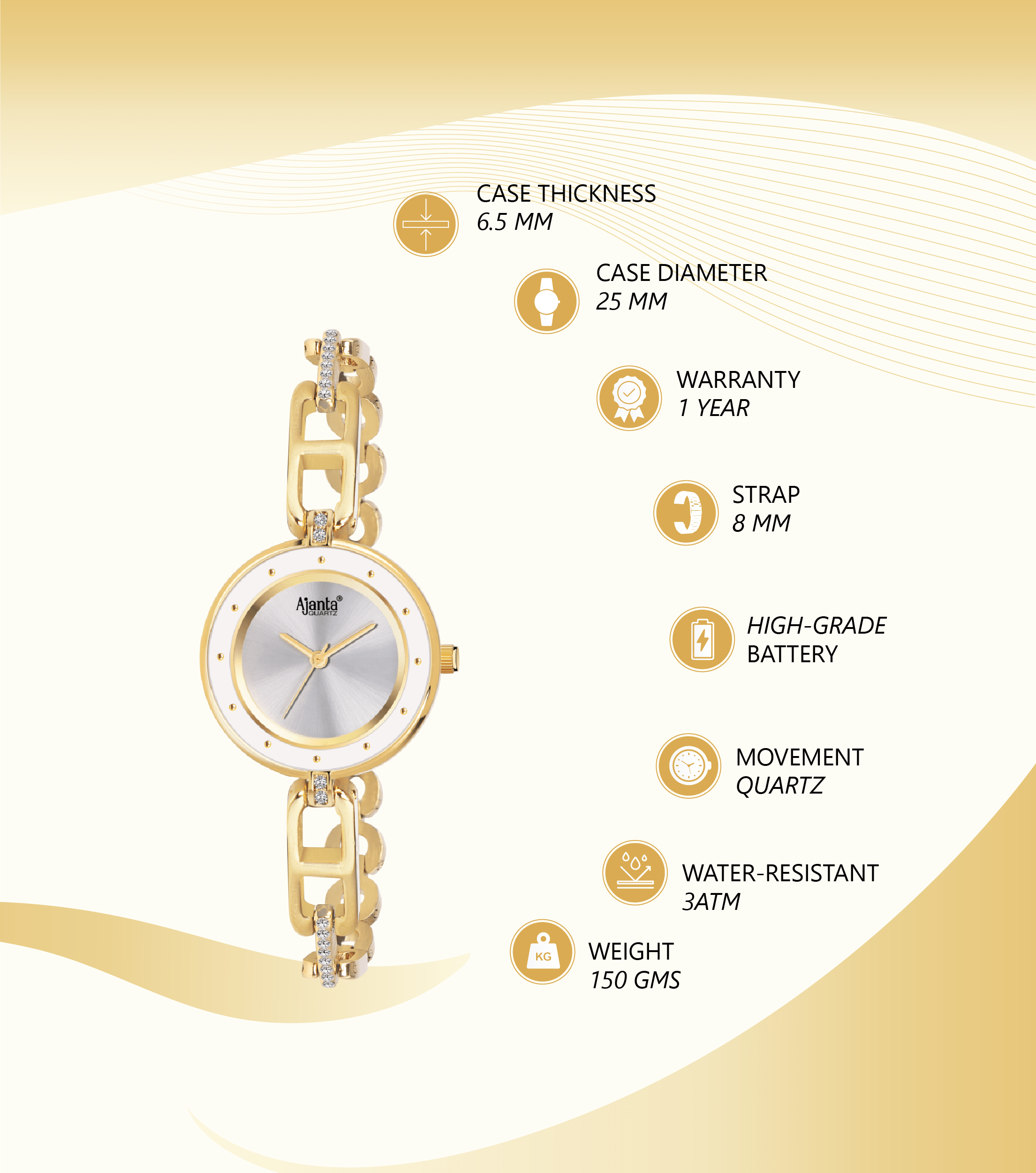 Ajanta Watch | AWC120/1