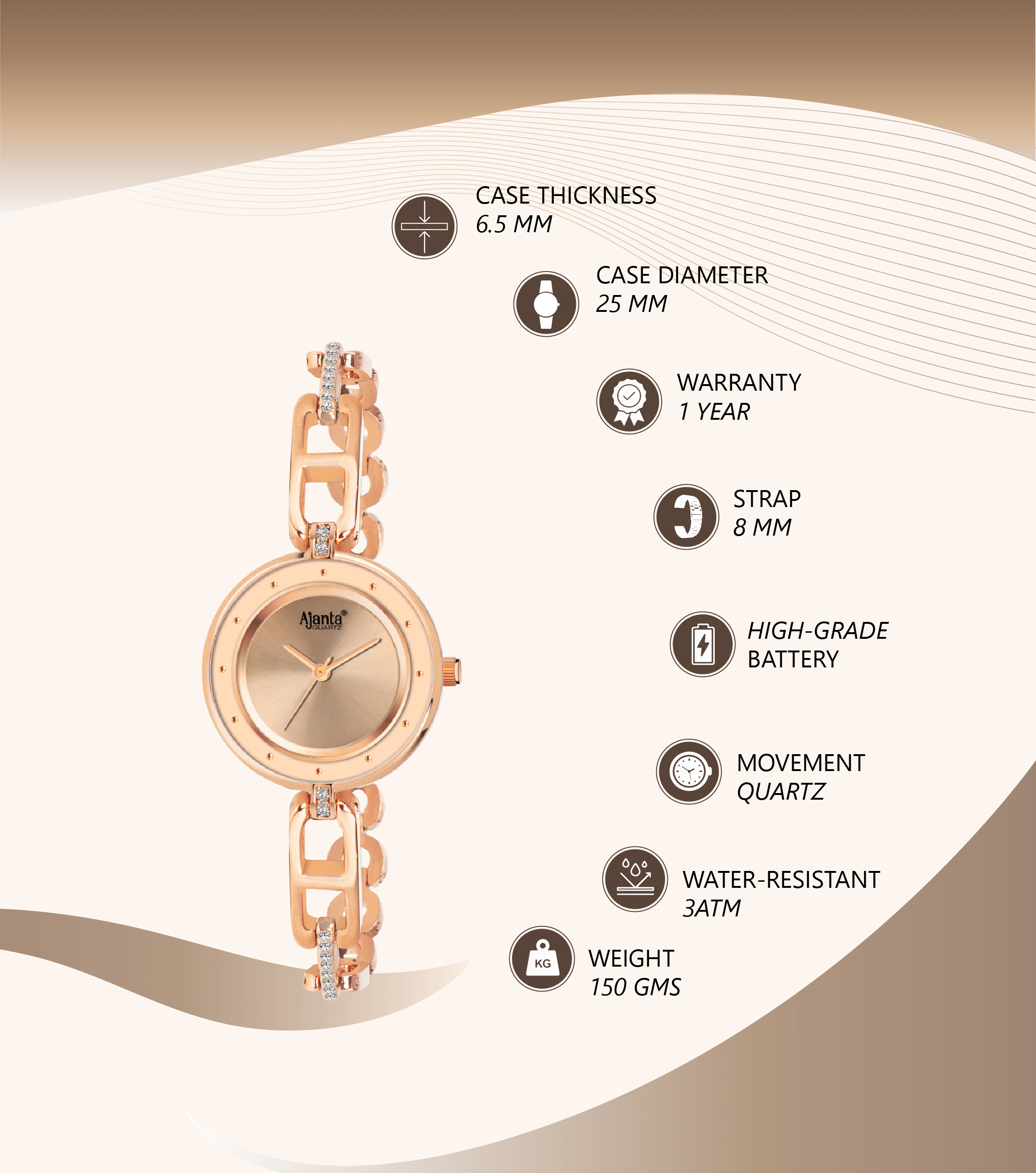 Ajanta Watch | AWC120/3