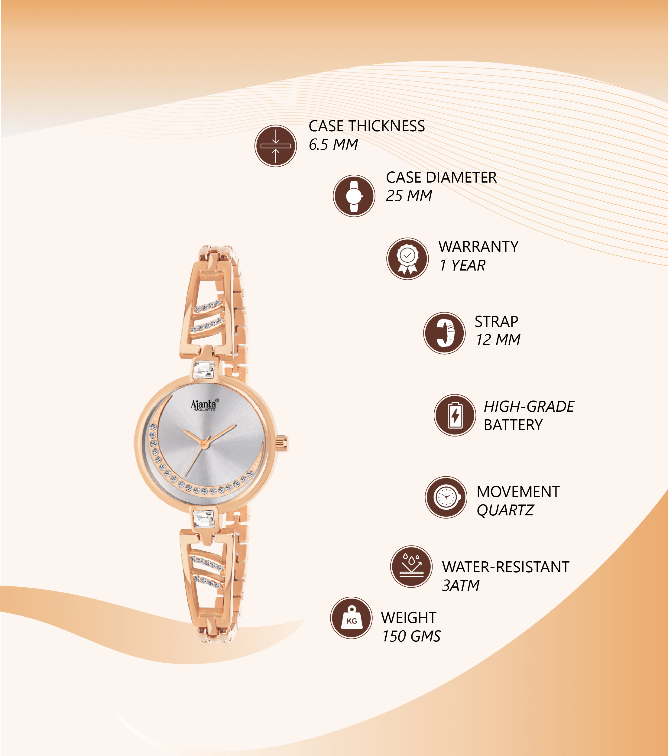 Ajanta Women’s Watch | AWC121ESL/2