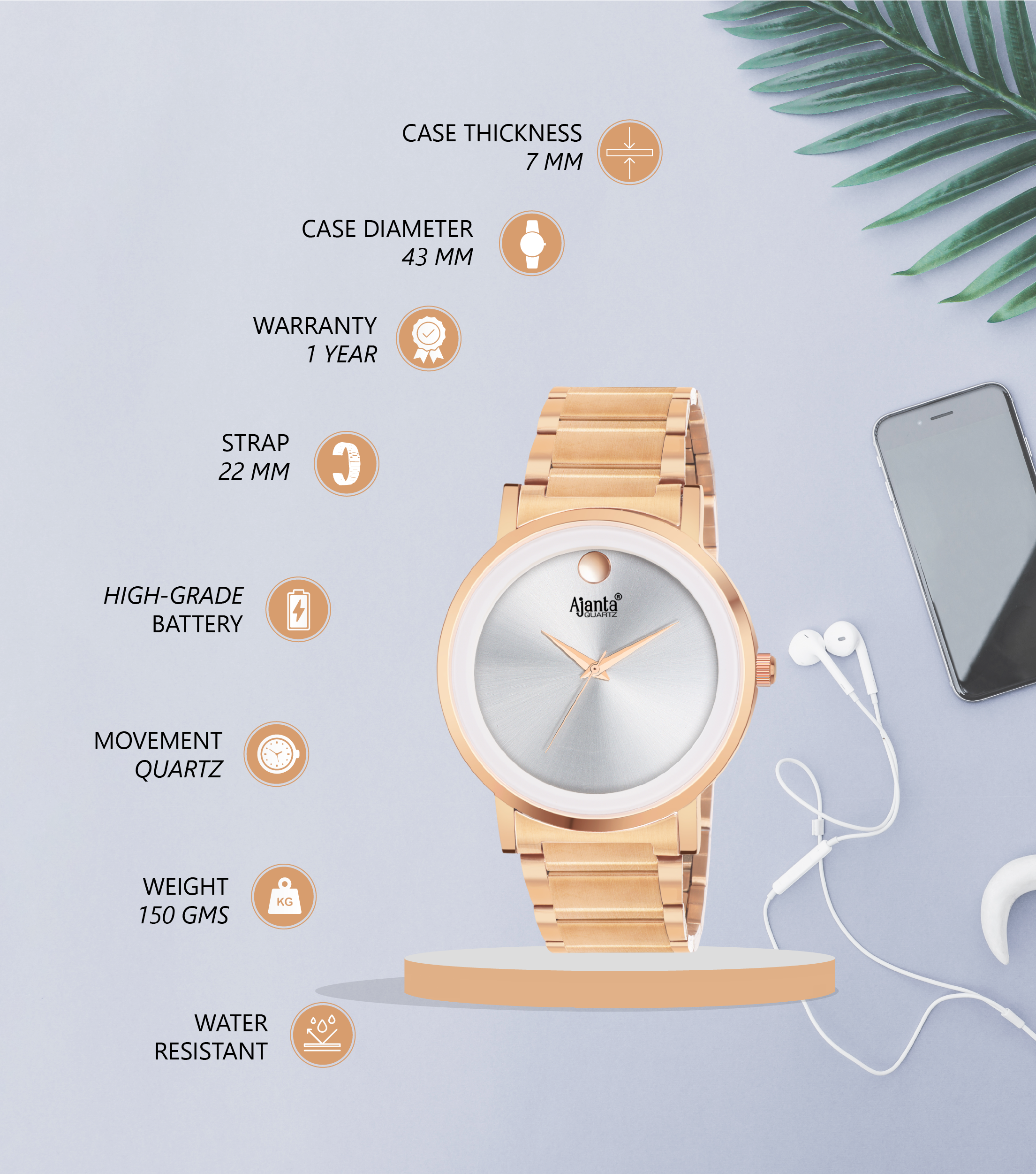 Ajanta Men’s Watch | AWC122-1