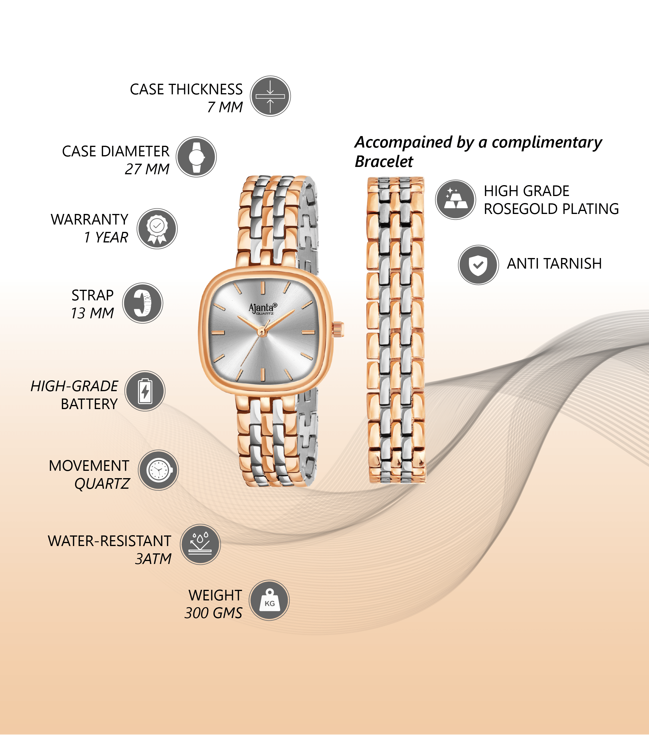 Ajanta Strap Watch | AWC127ESL/1