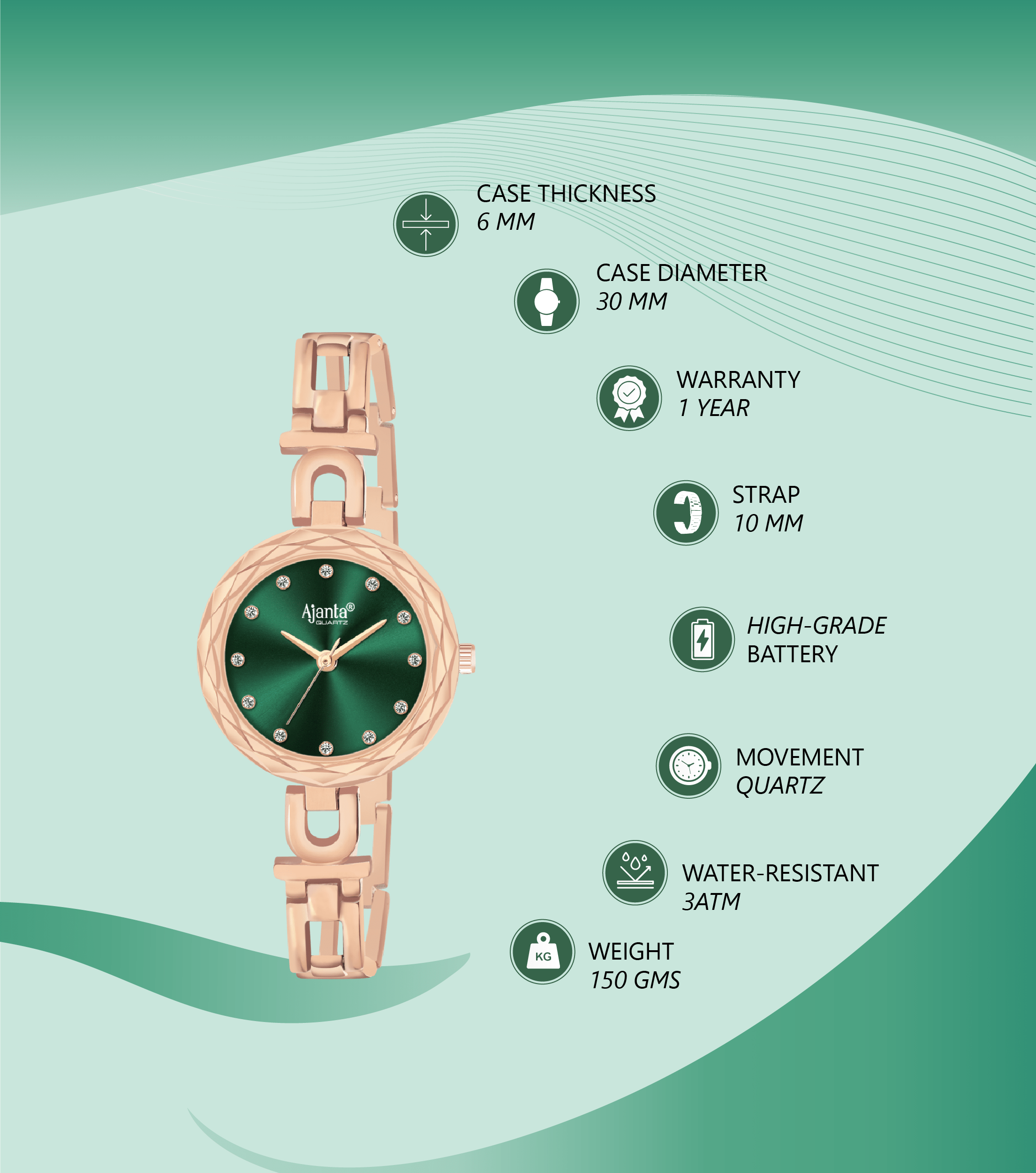 Ajanta Watch | AWC130-3