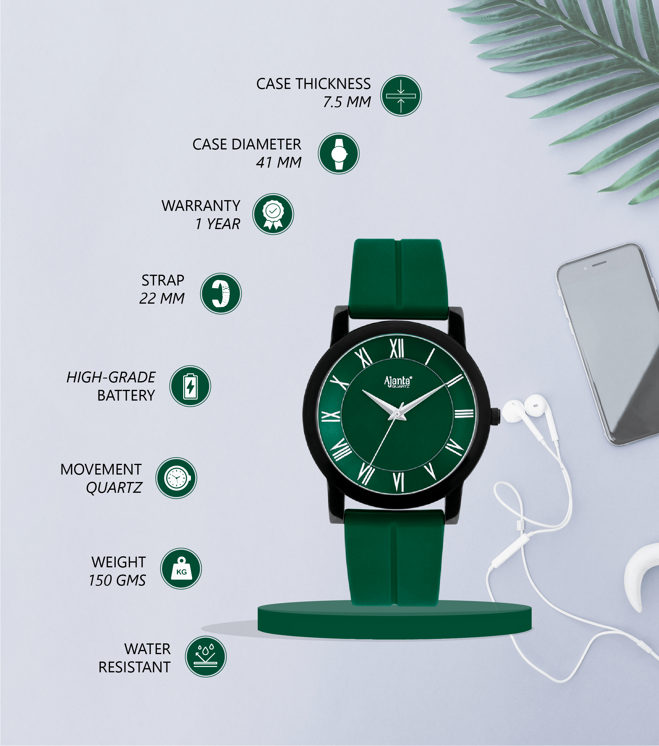 Ajanta Strap Watch | AWC131-3